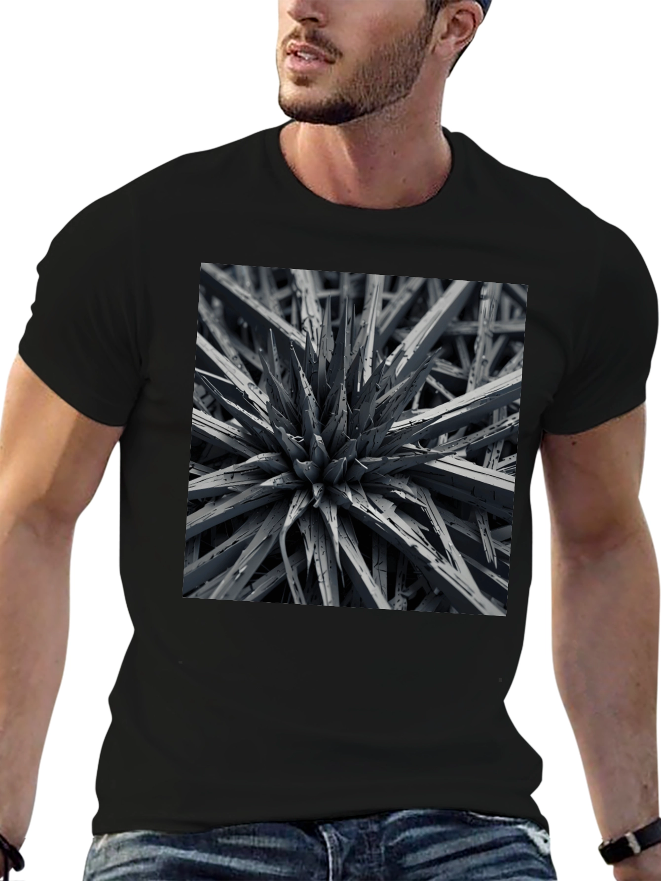 Abstract Geometric Graphic T-Shirt