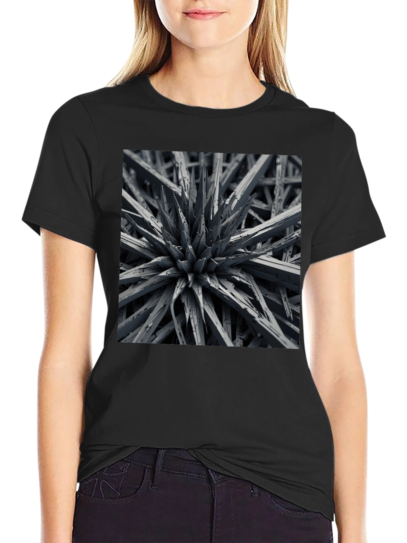 Abstract Geometric Graphic T-Shirt