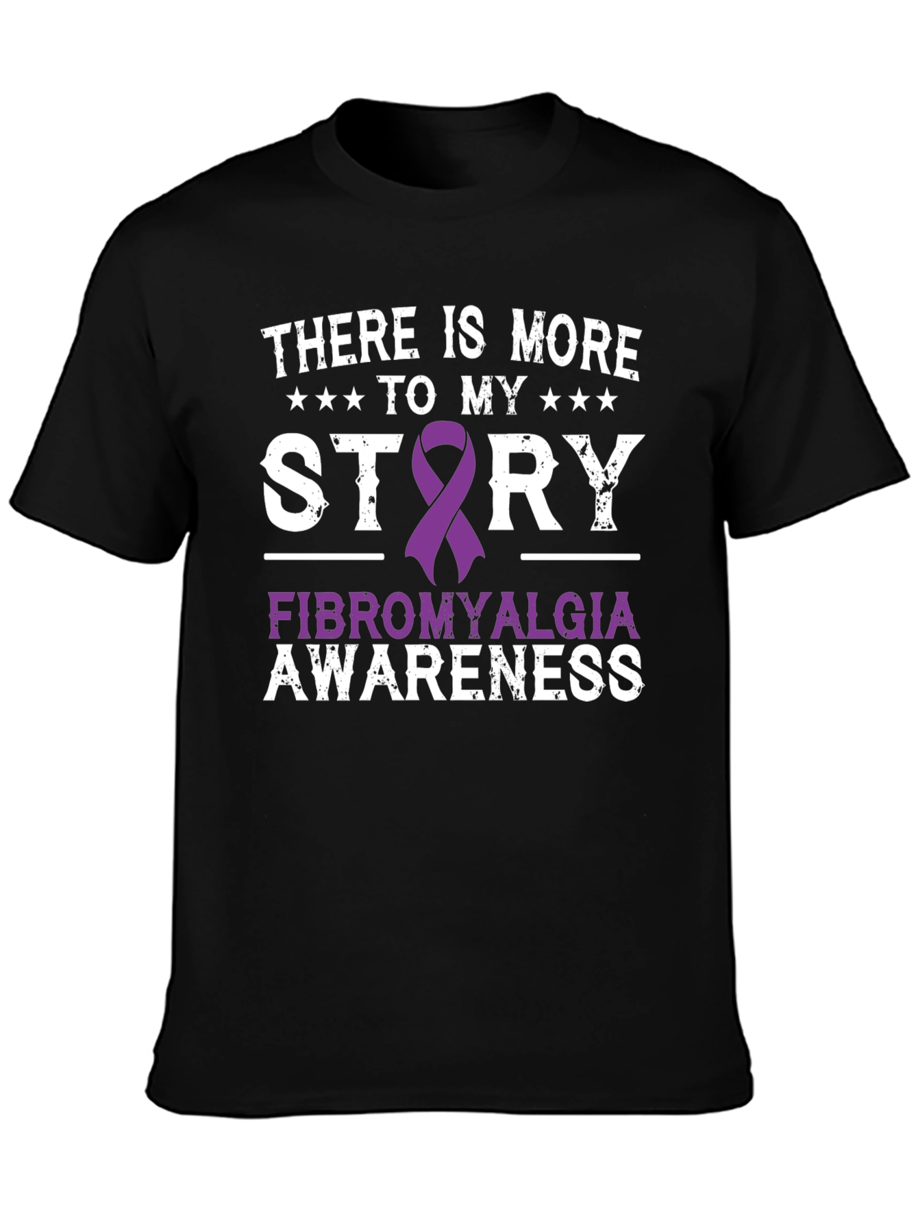 Fibromyalgia Awareness Ribbon Graphic T-Shirt
