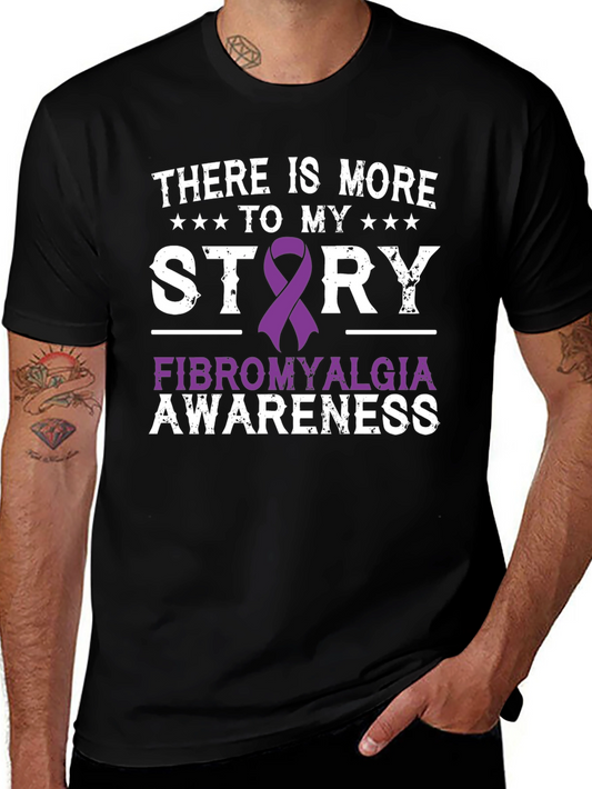 Fibromyalgia Awareness Ribbon Graphic T-Shirt