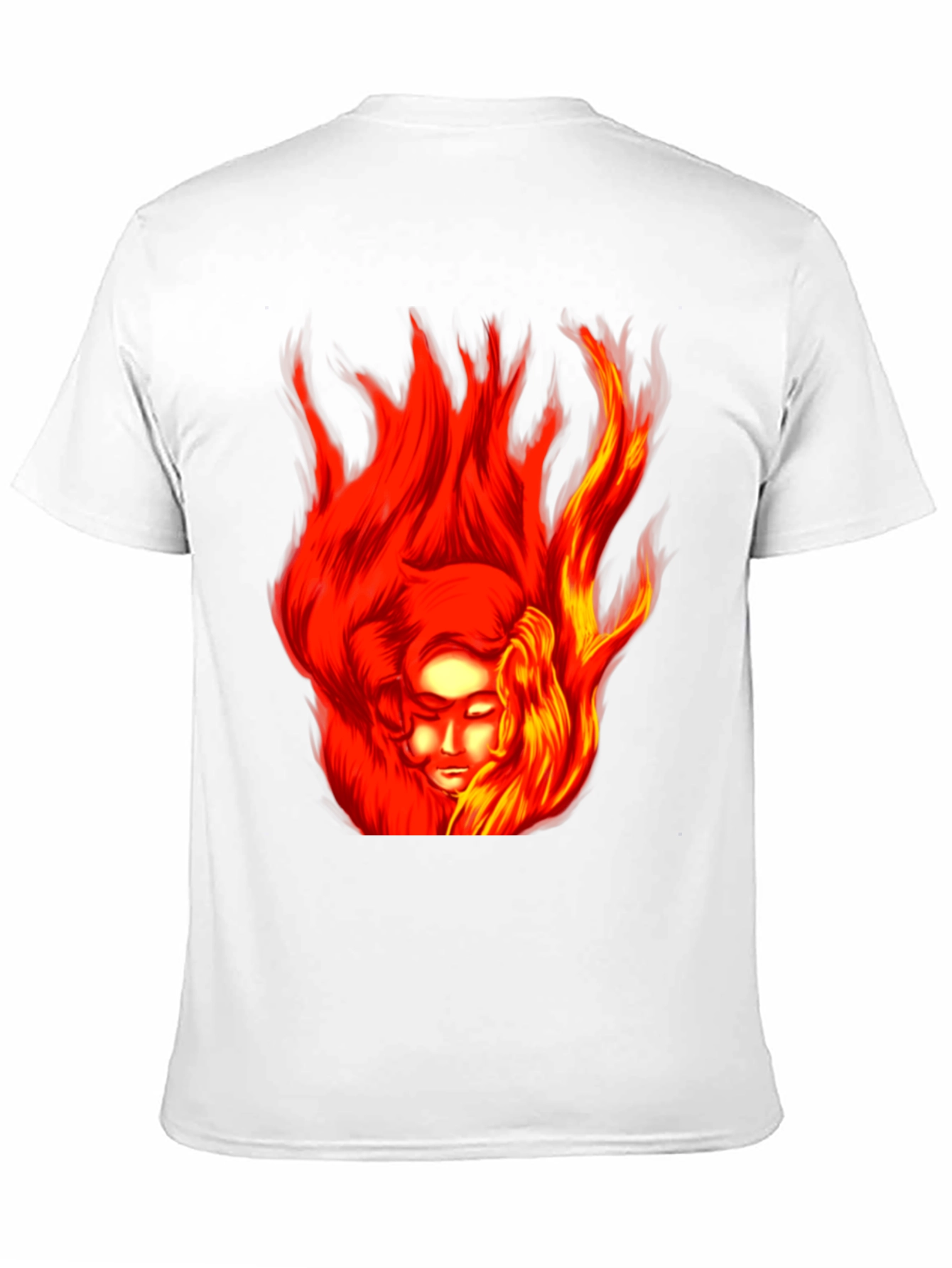 Fiery Portrait Graphic Tee - Unique Unisex Design