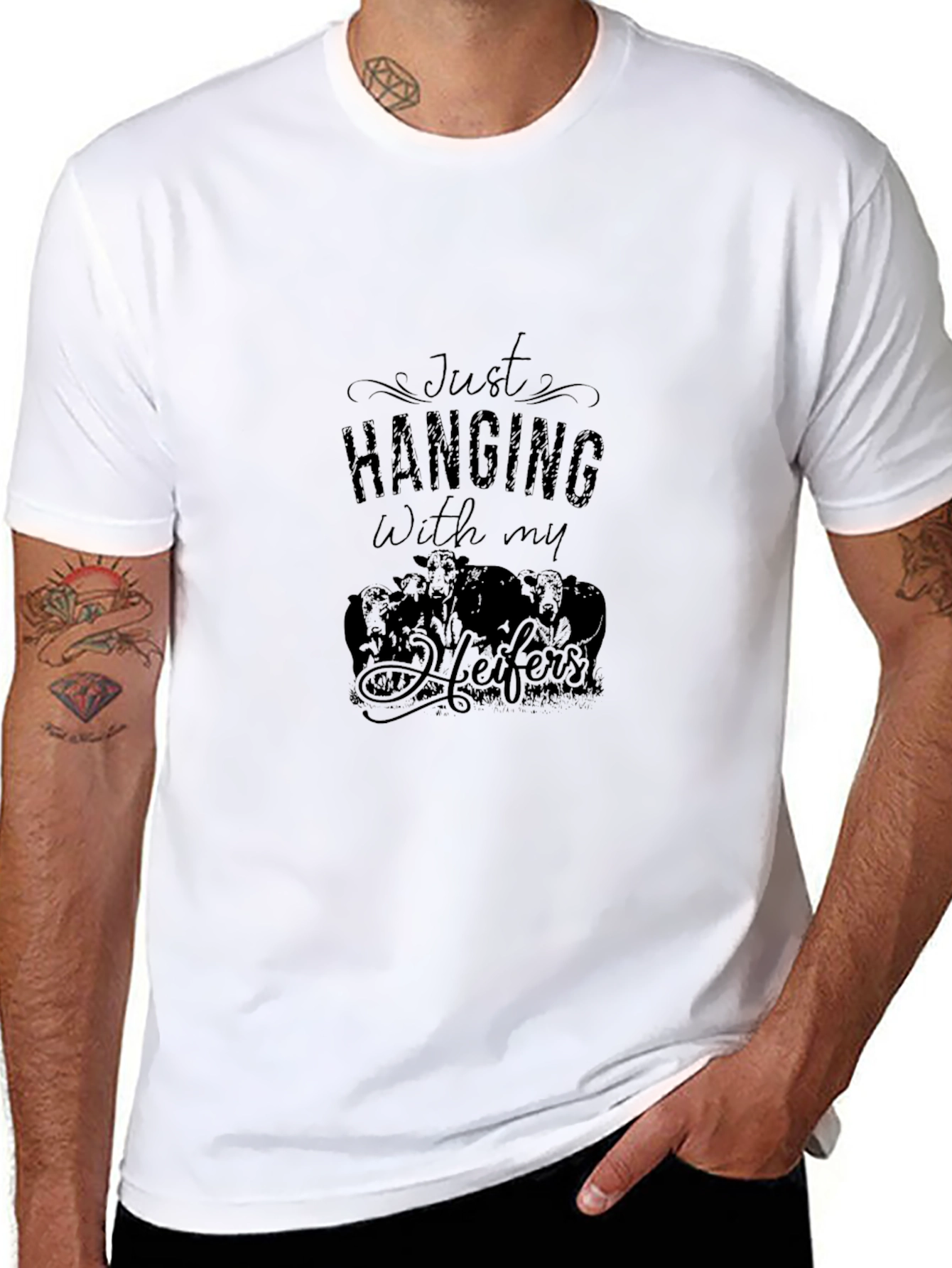 Just Hanging With My Heifers Graphic Tee