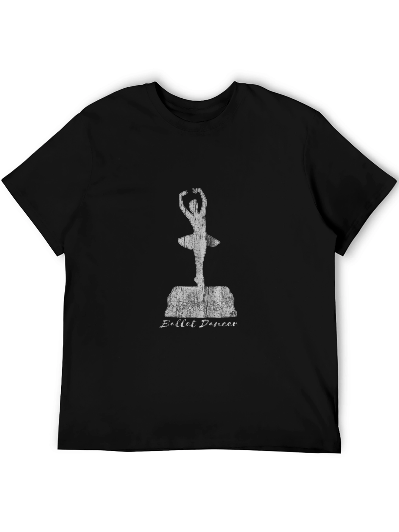 Ballet Dancer Graphic Tee - Distressed Style