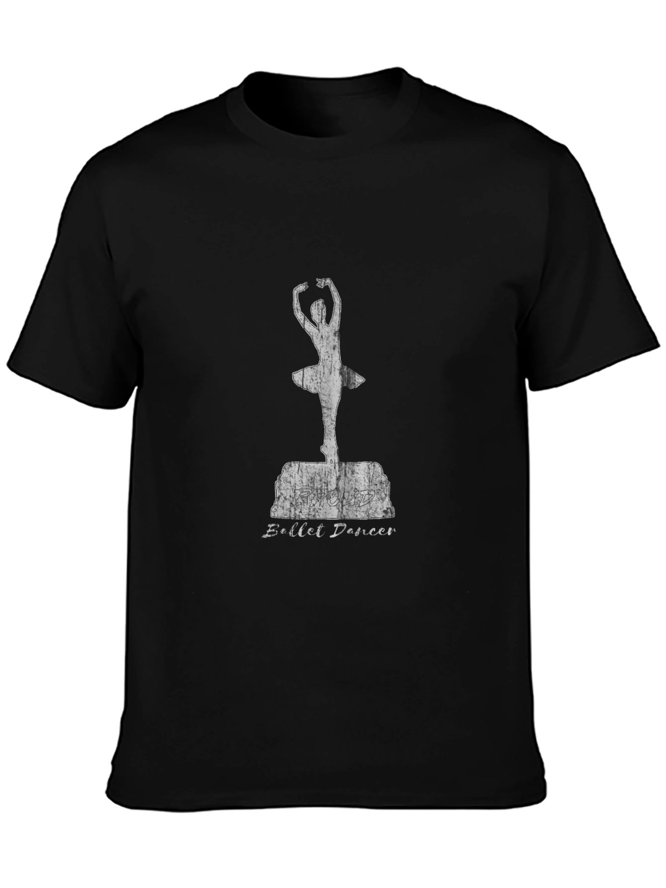 Ballet Dancer Graphic Tee - Distressed Style