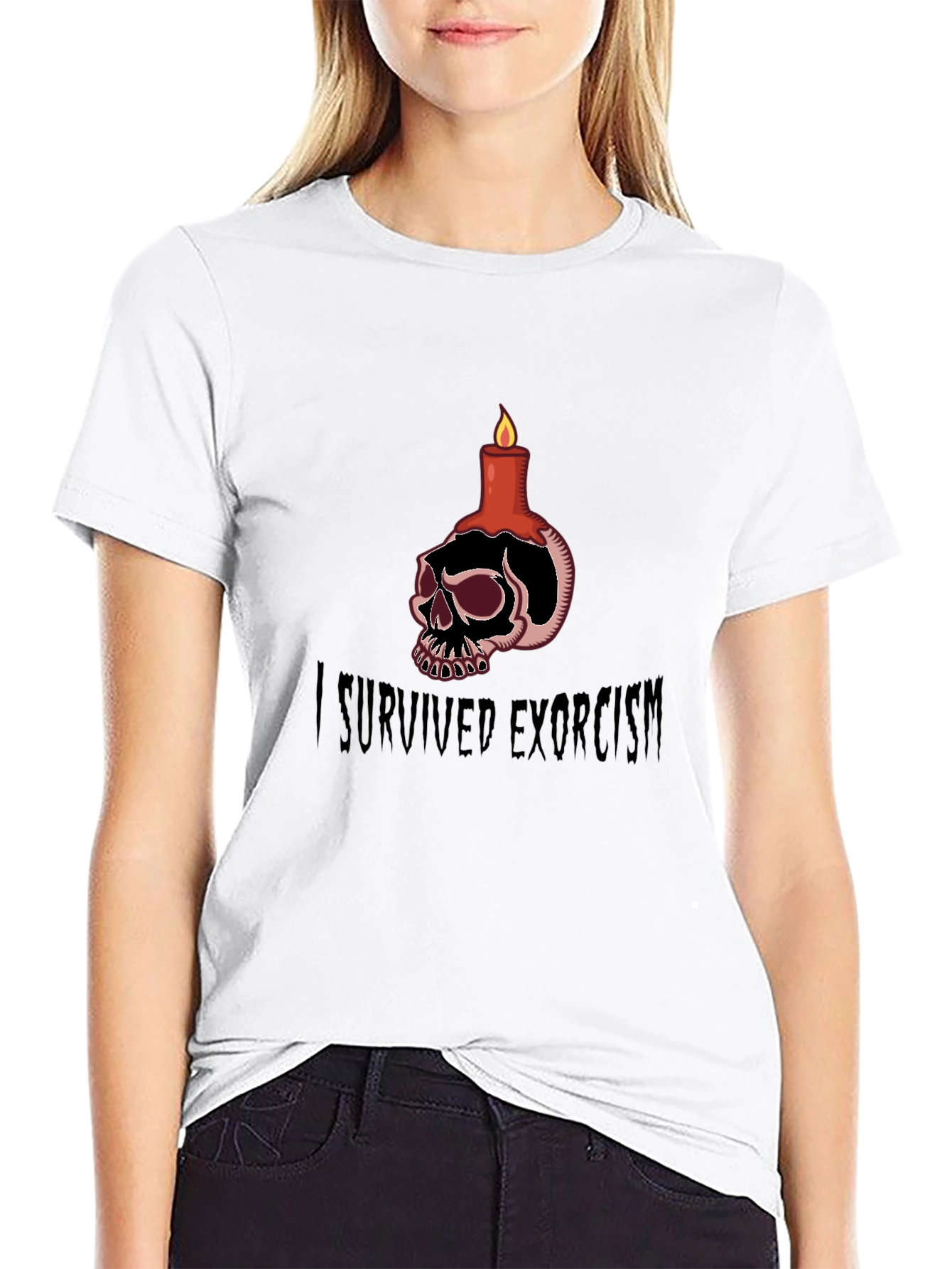 I Survived Exorcism Skull Candle T-Shirt