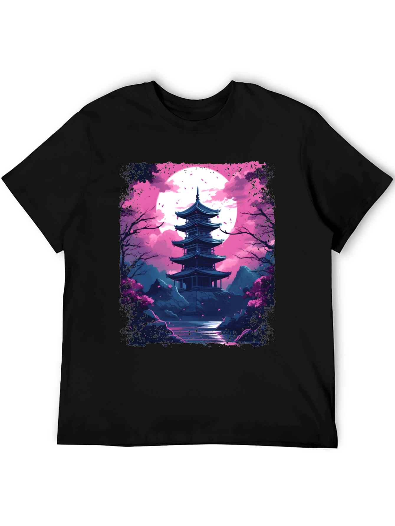 Japanese Pagoda T-Shirt - Artistic Graphic Tee