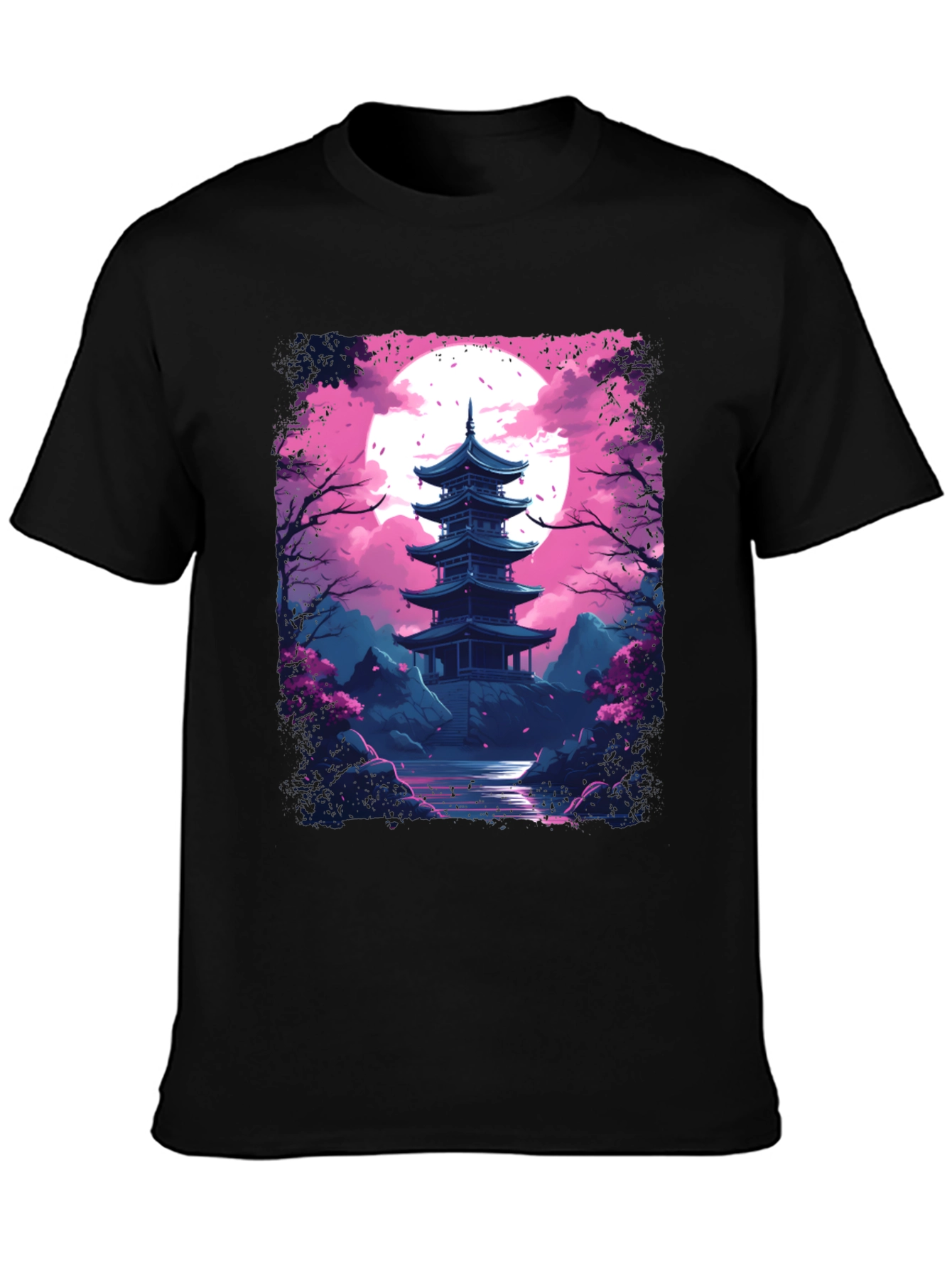 Japanese Pagoda T-Shirt - Artistic Graphic Tee