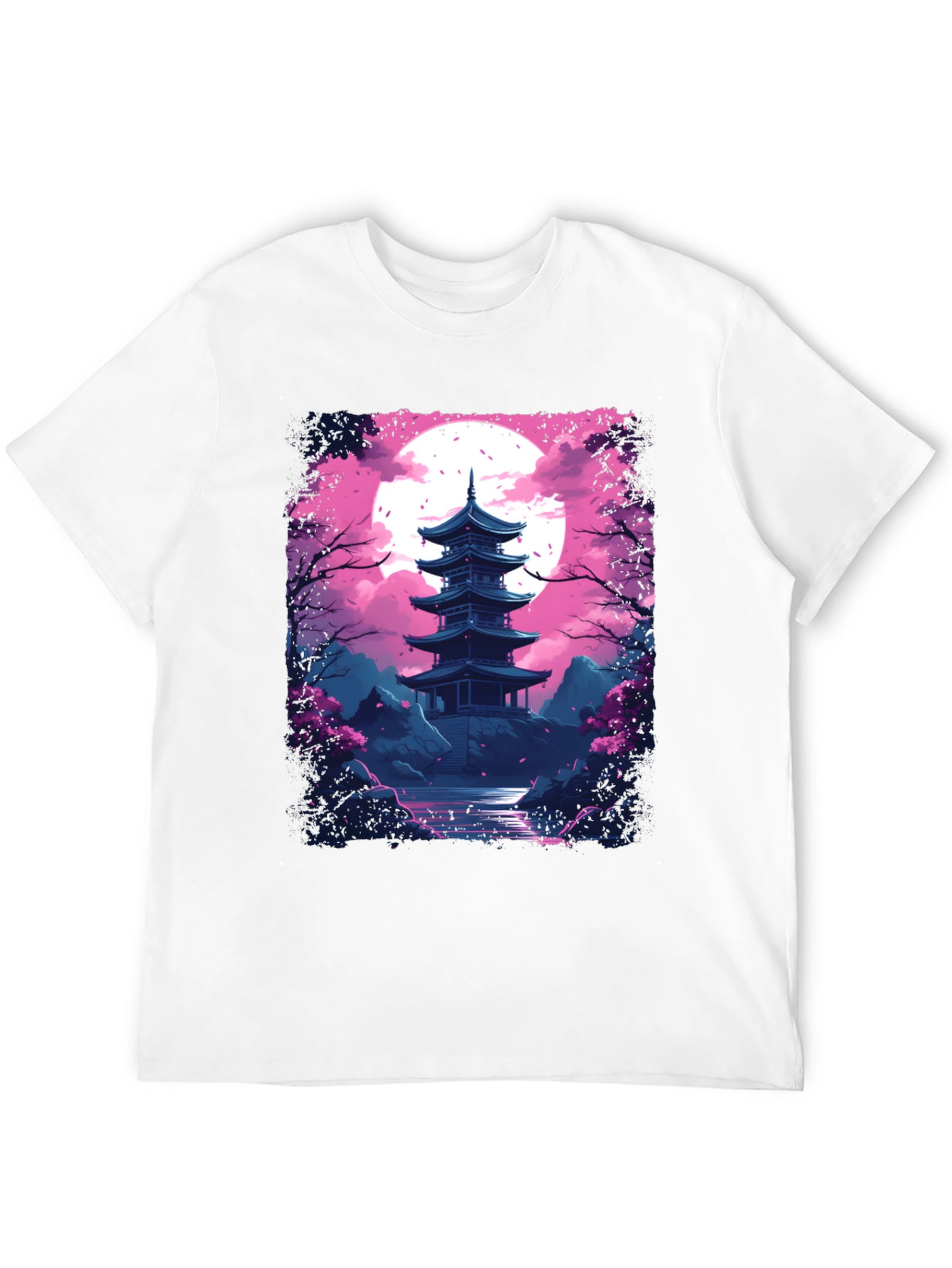 Japanese Pagoda T-Shirt - Artistic Graphic Tee