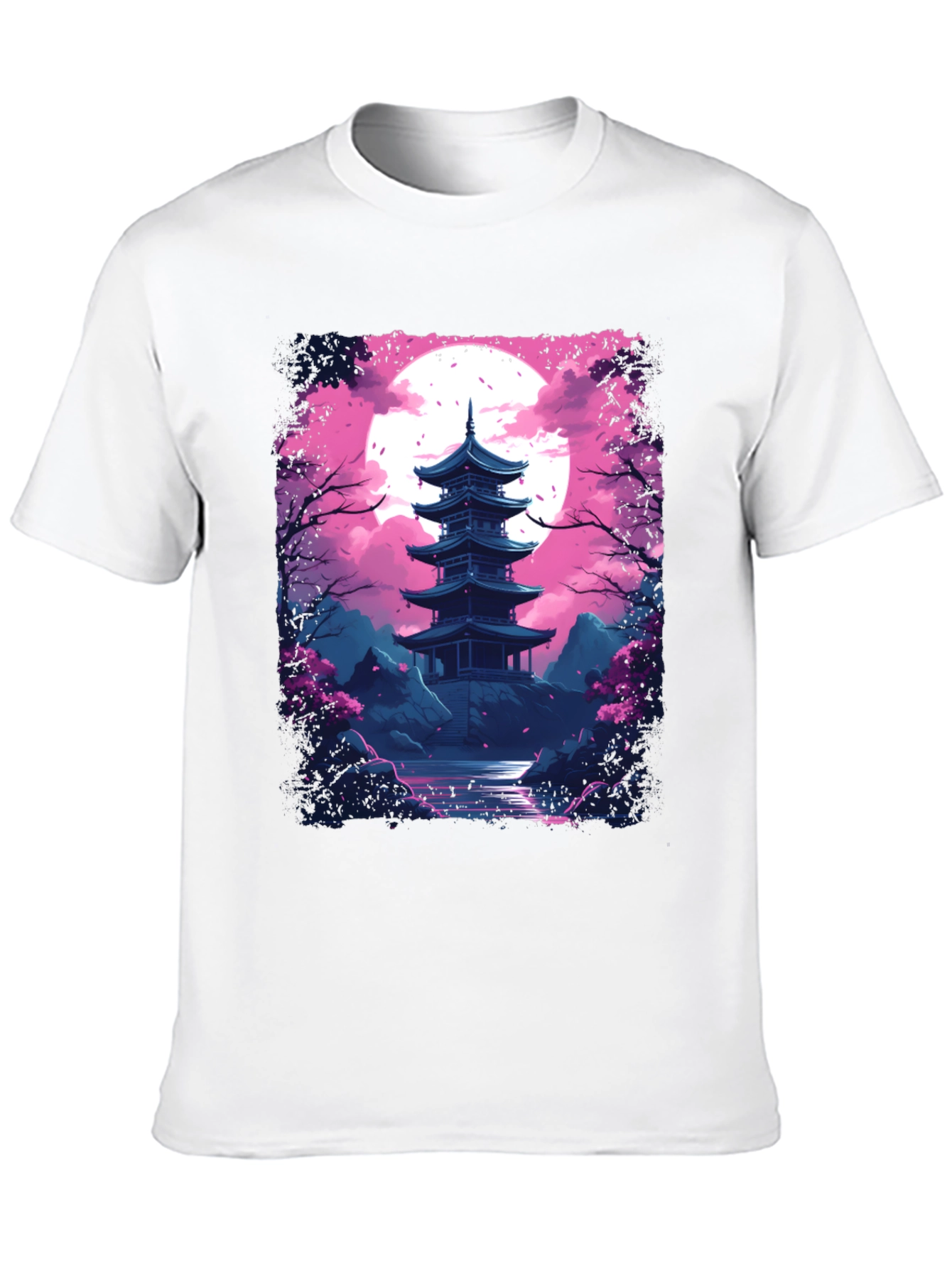 Japanese Pagoda T-Shirt - Artistic Graphic Tee