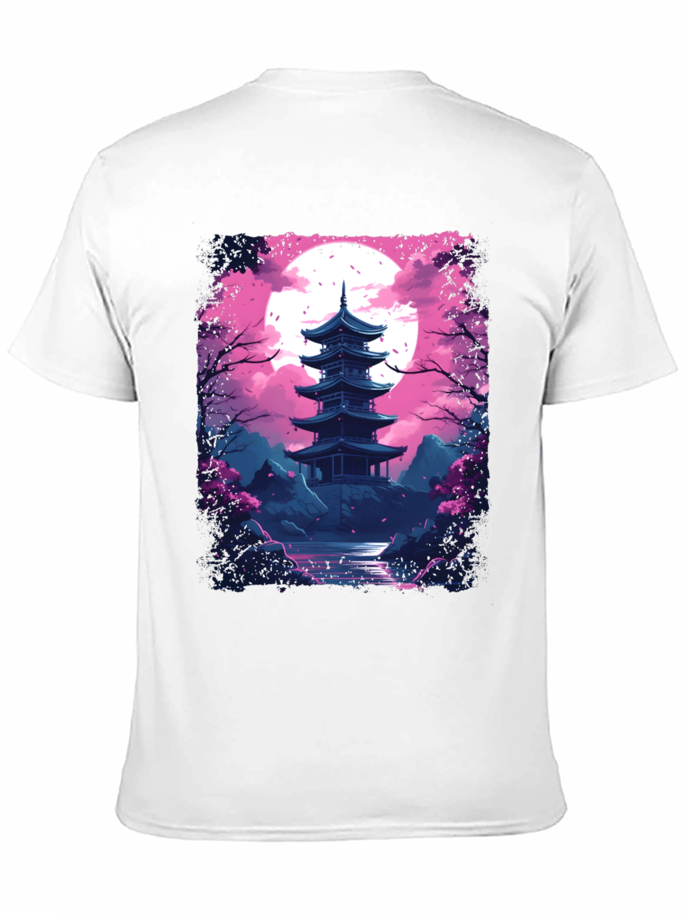 Japanese Pagoda T-Shirt - Artistic Graphic Tee