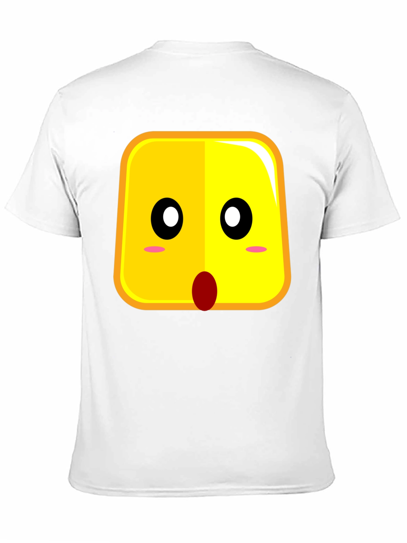 Surprised Emoji Black Cotton T-Shirt