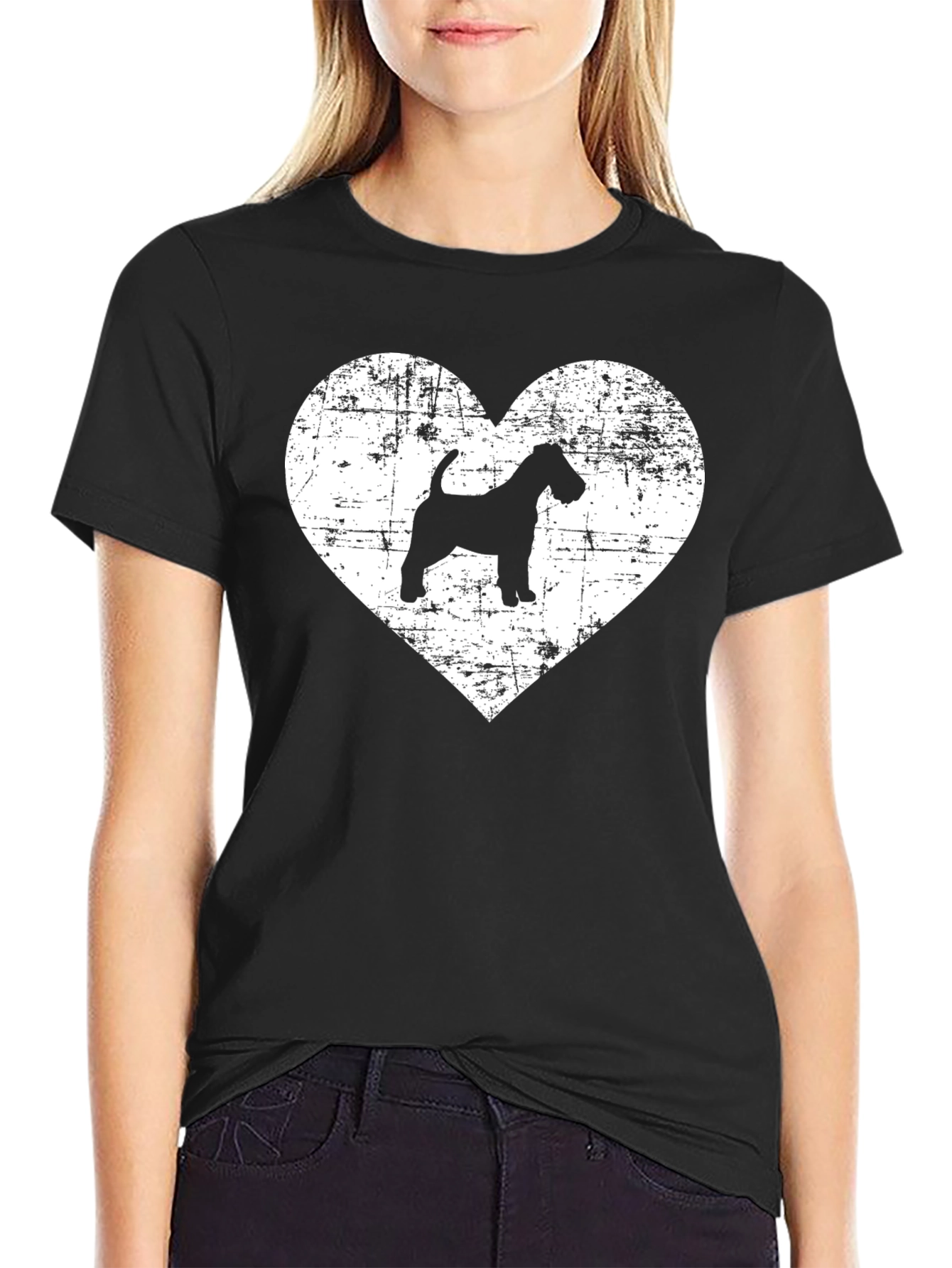 Dog Breed Heart Graphic Tee - Black