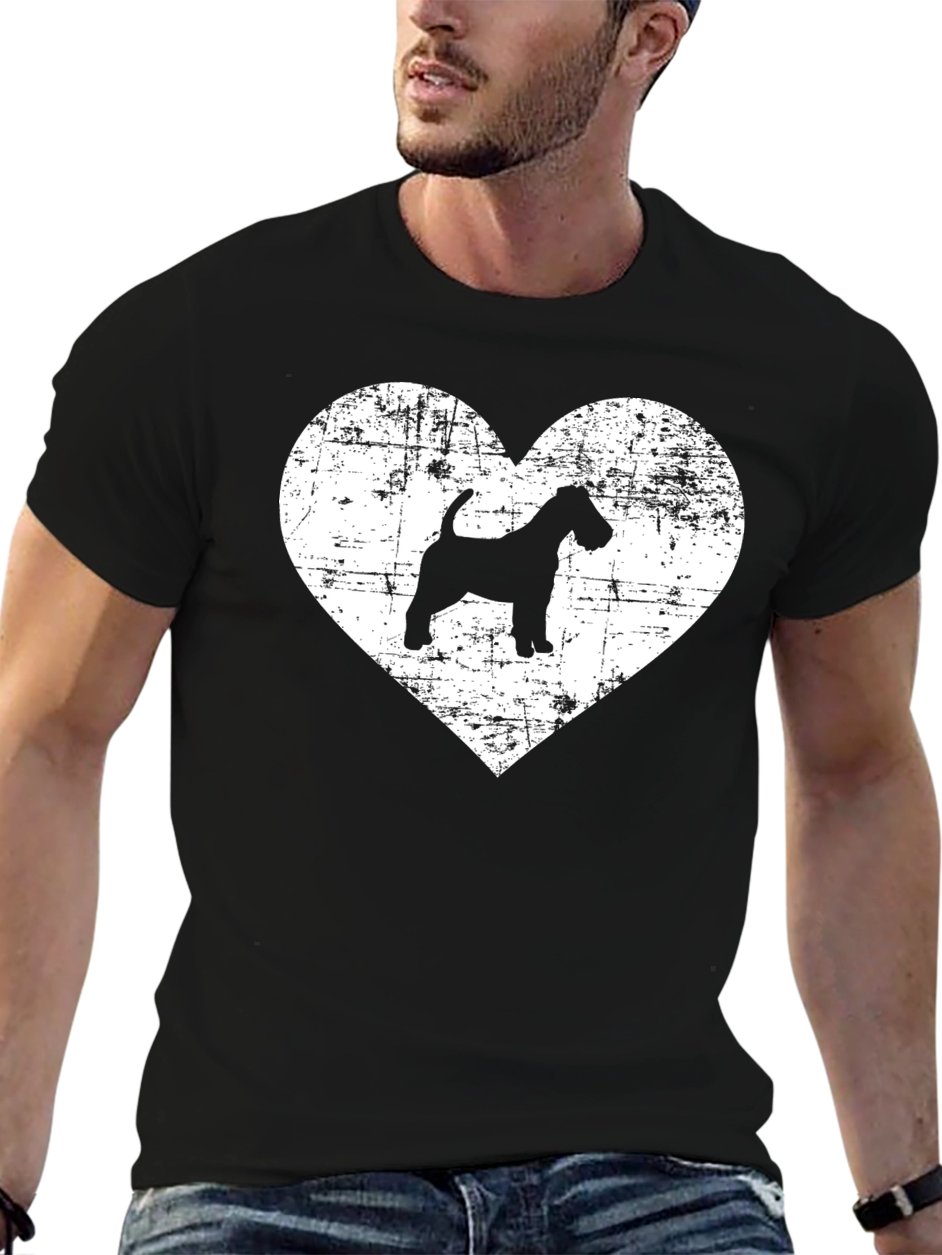 Dog Breed Heart Graphic Tee - Black