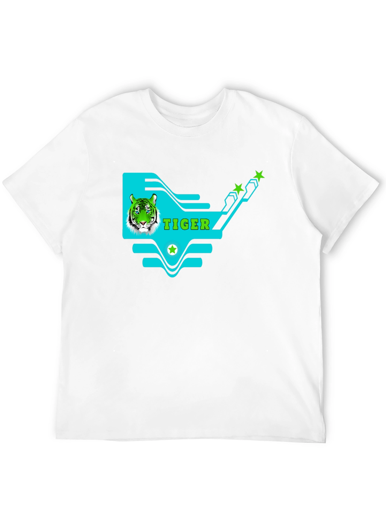 Tiger Graphic Print T-Shirt - Black
