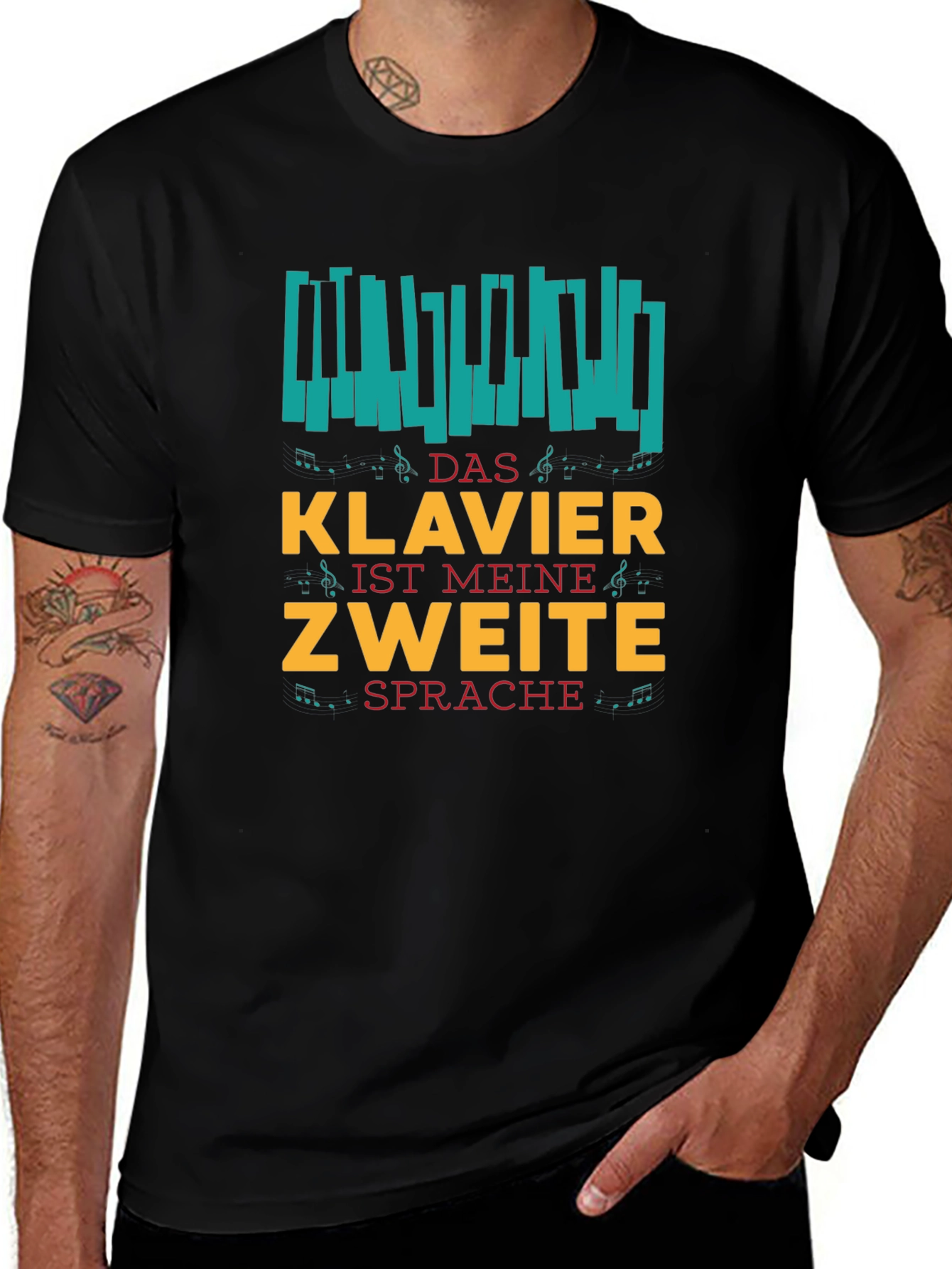 Klavier Ist Meine Zweite Sprache Graphic Tee