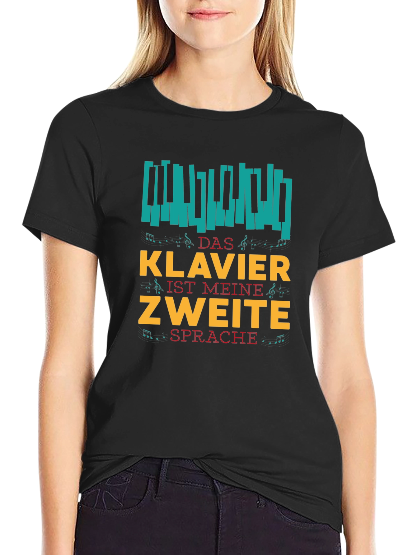 Klavier Ist Meine Zweite Sprache Graphic Tee