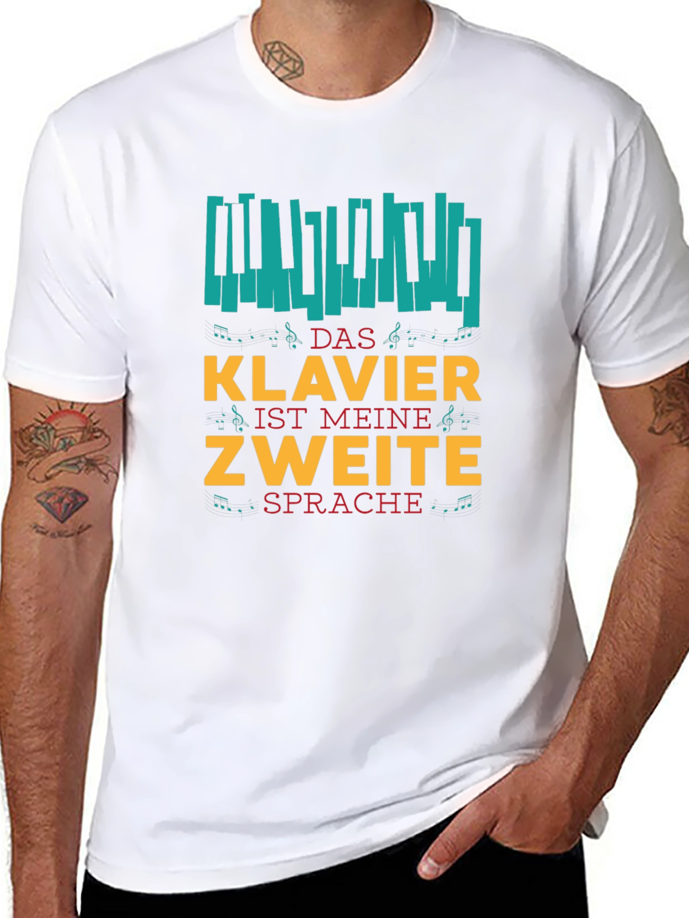 Klavier Ist Meine Zweite Sprache Graphic Tee