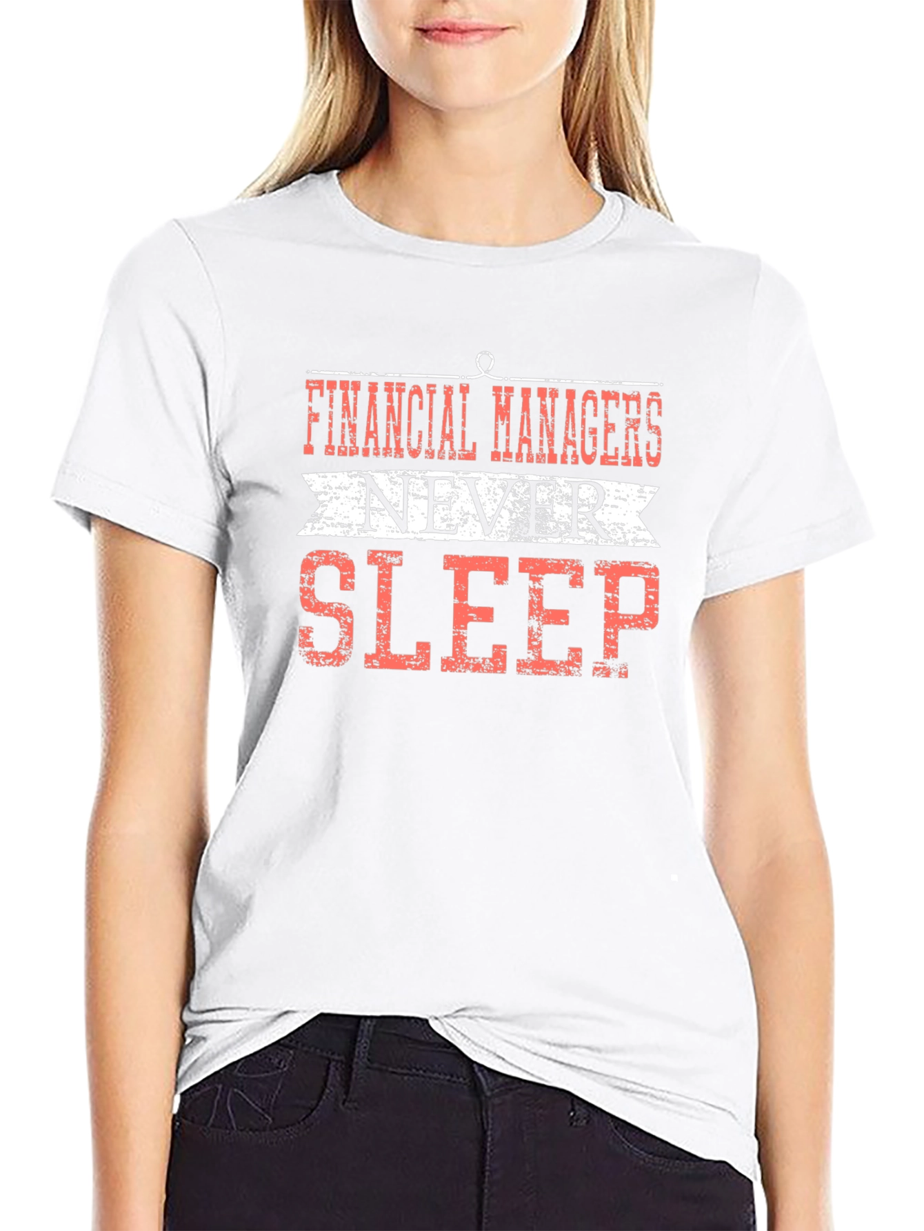 Financial Managers Never Sleep T-Shirt - Black