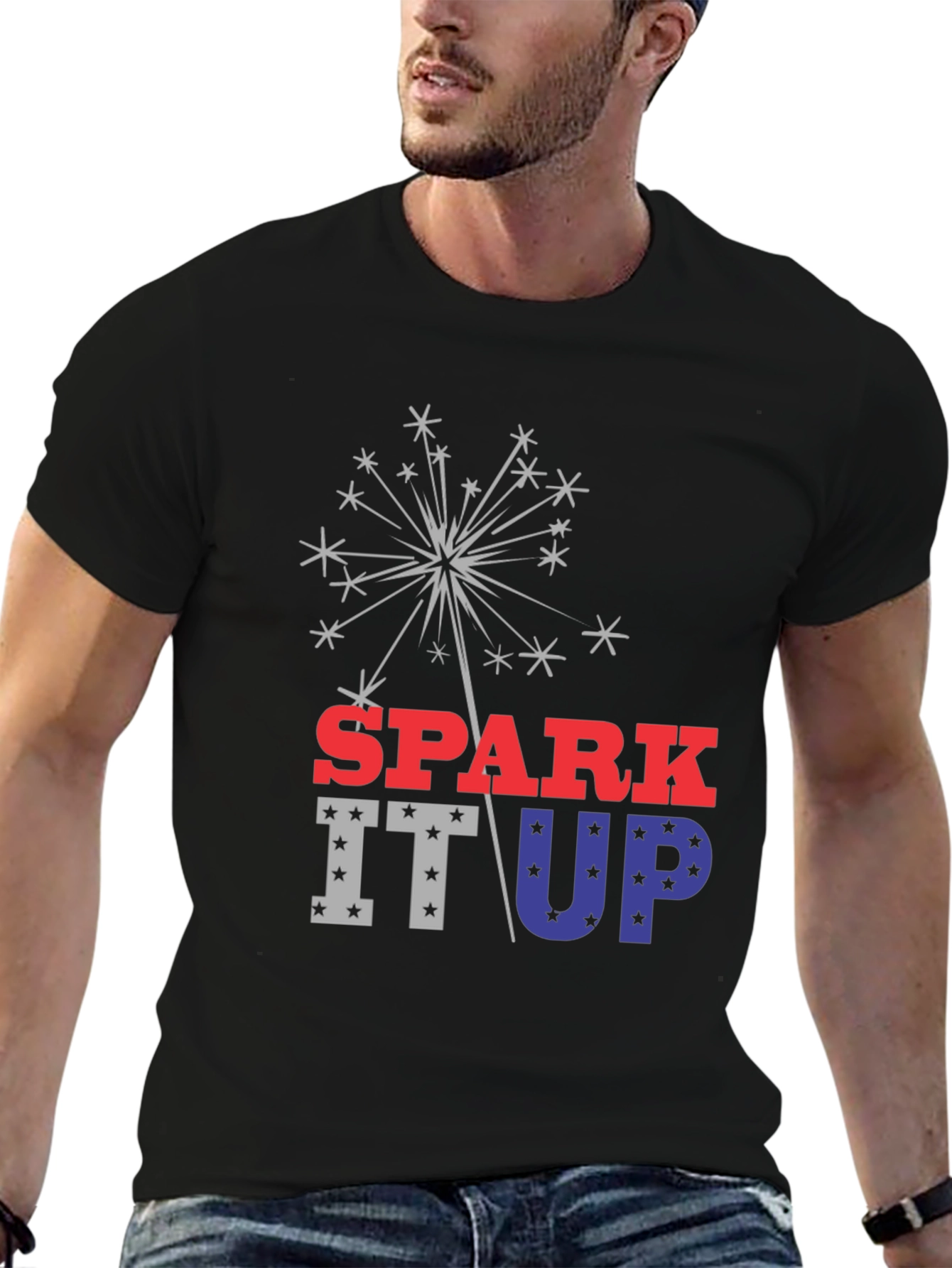 Patriotic Spark It Up Graphic T-Shirt