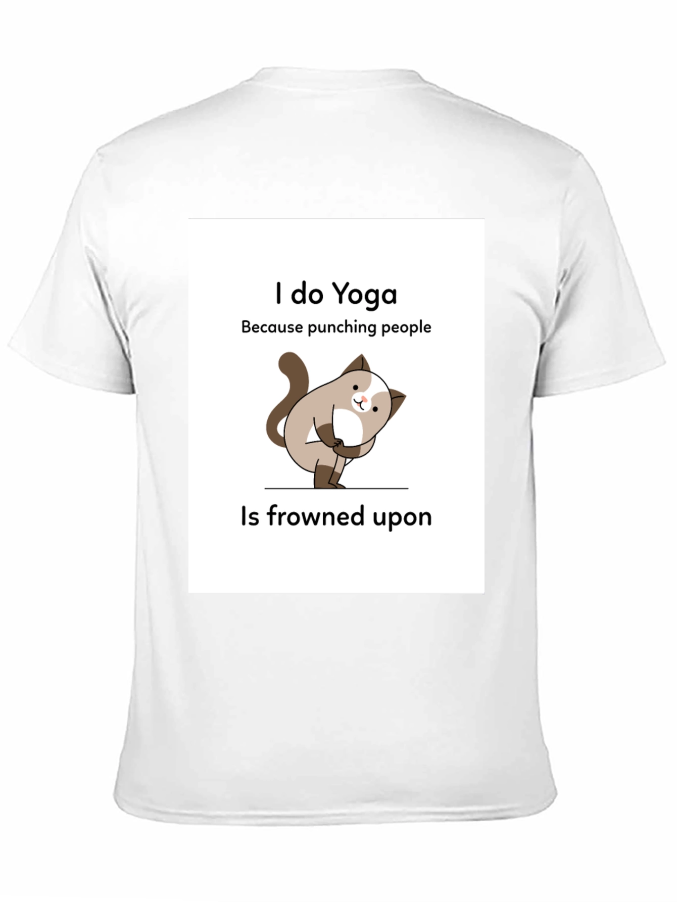 Funny Yoga Cat T-Shirt: I Do Yoga
