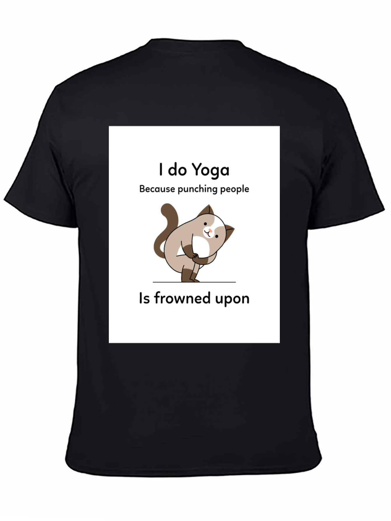Funny Yoga Cat T-Shirt: I Do Yoga