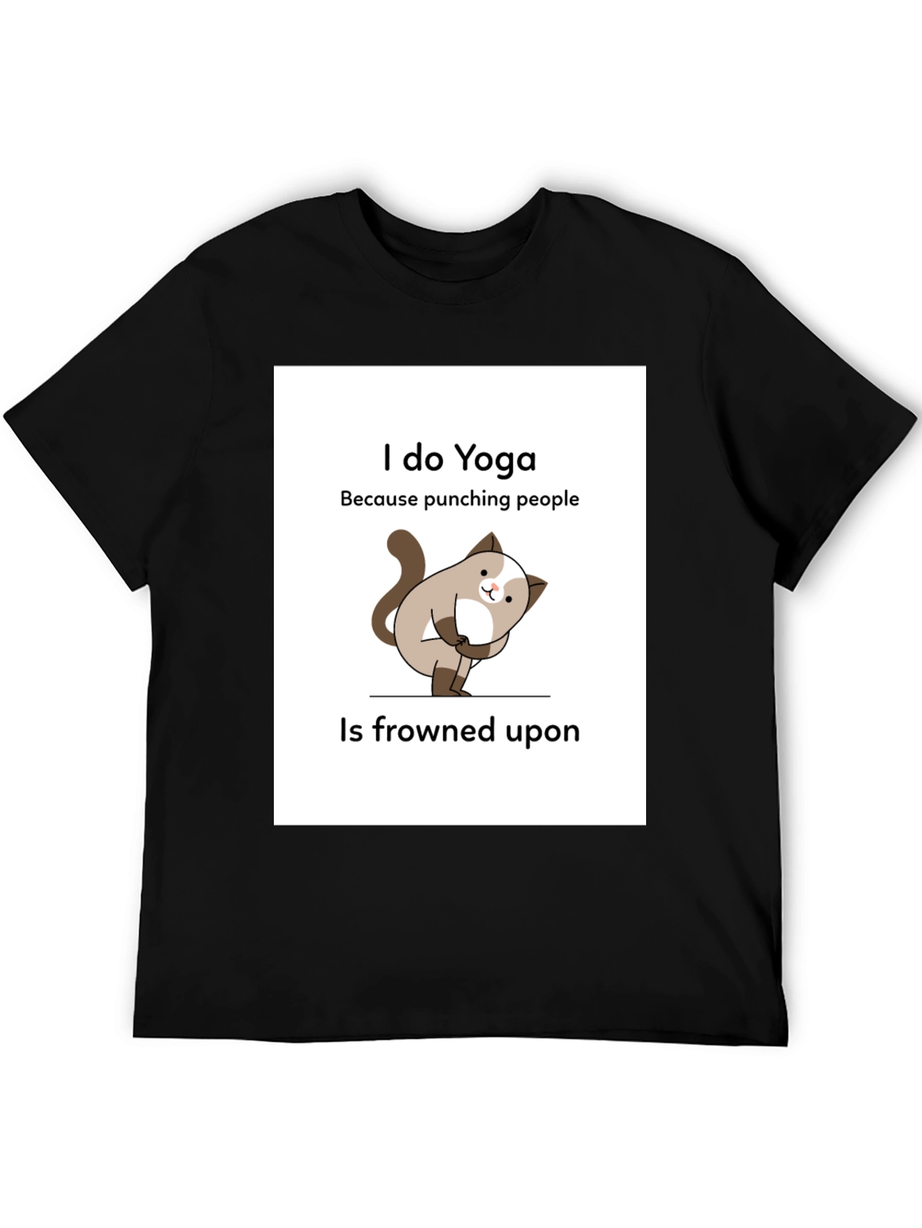 Funny Yoga Cat T-Shirt: I Do Yoga