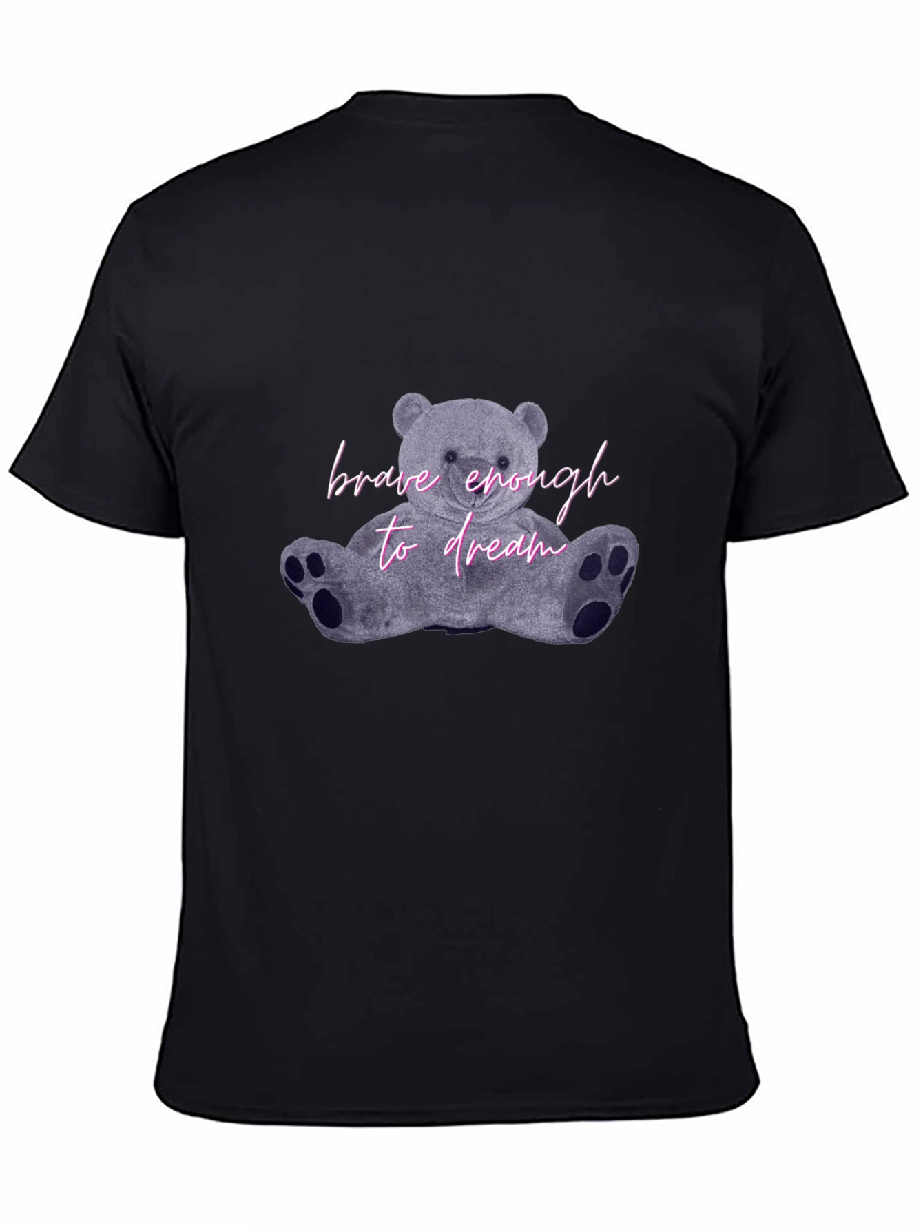 Brave Enough to Dream Bear Graphic Tee - Black