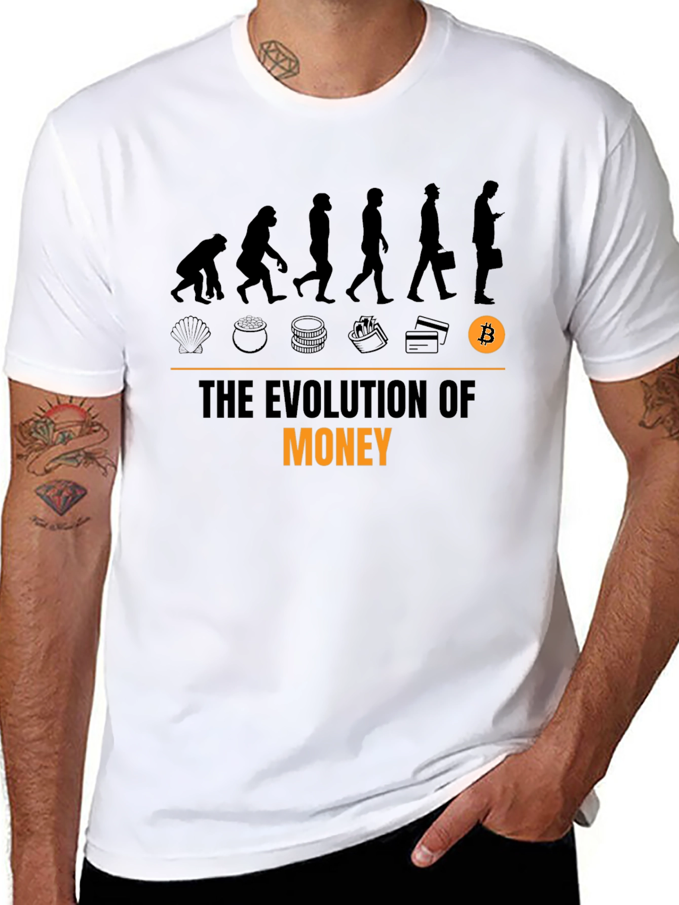 Evolution of Money Bitcoin T-Shirt