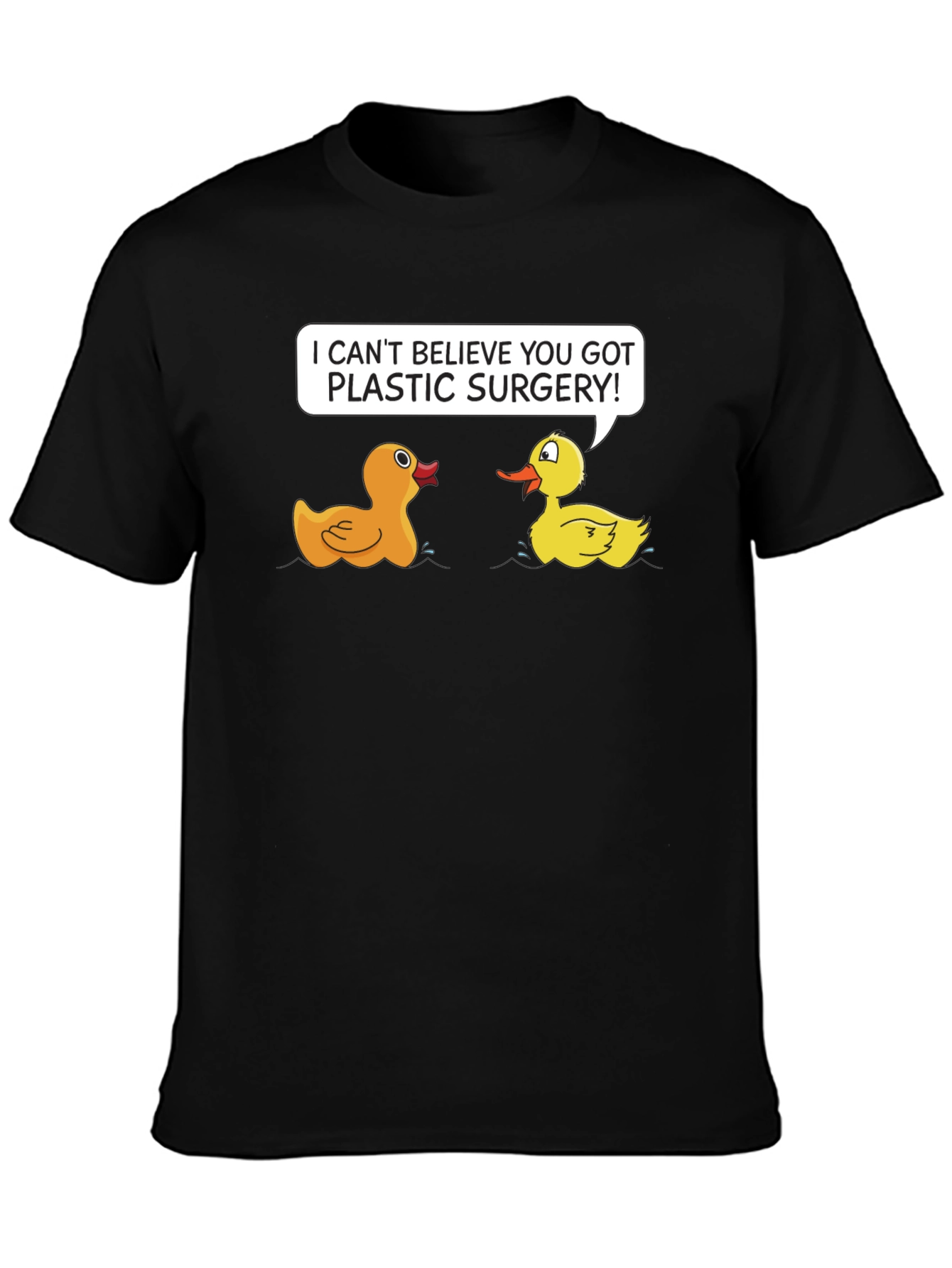 Funny Plastic Surgery Duck Cartoon Graphic T-Shirt