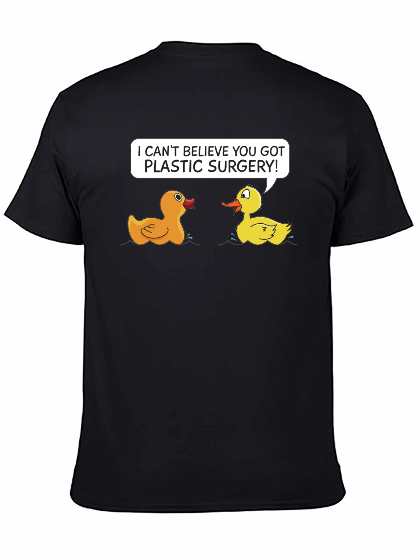 Funny Plastic Surgery Duck Cartoon Graphic T-Shirt