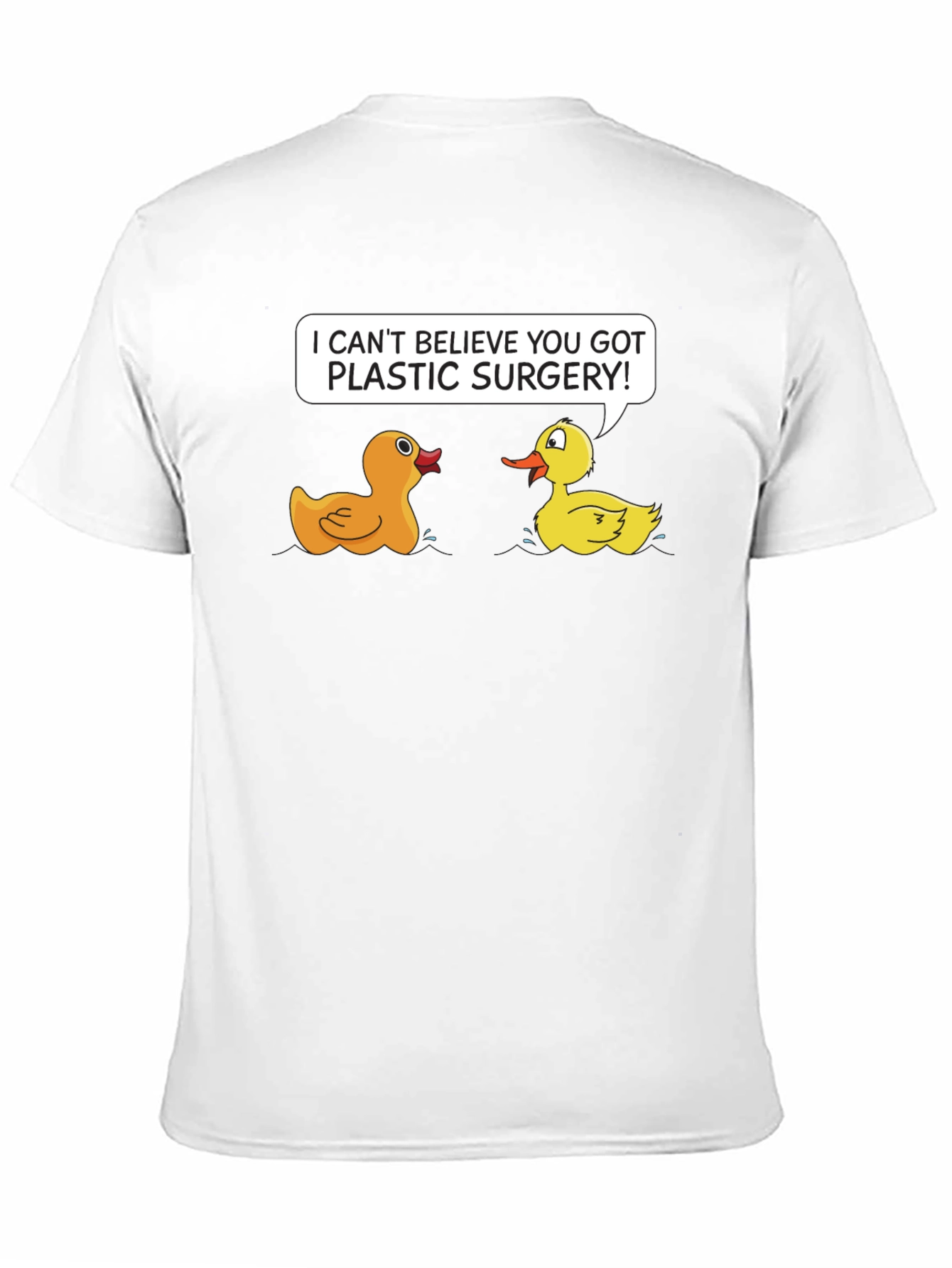 Funny Plastic Surgery Duck Cartoon Graphic T-Shirt