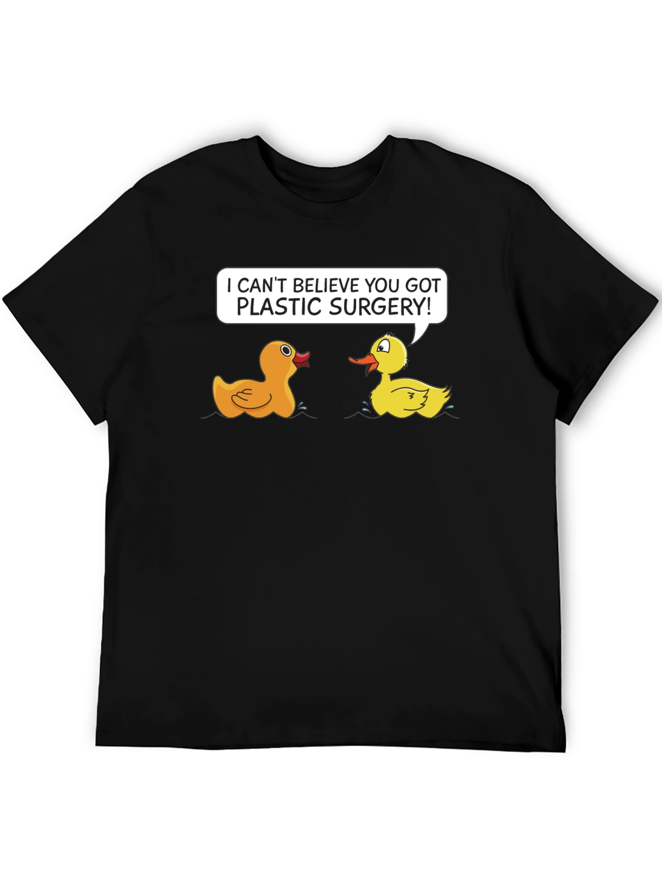 Funny Plastic Surgery Duck Cartoon Graphic T-Shirt