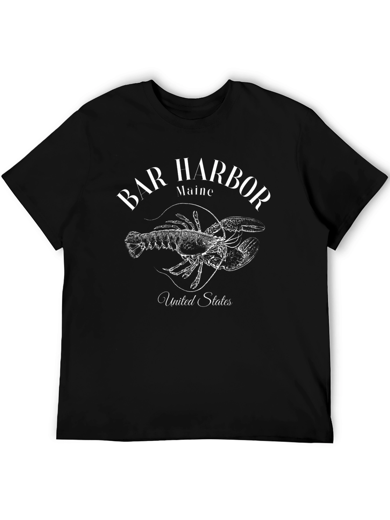 Bar Harbor Maine Lobster Graphic Tee - Black