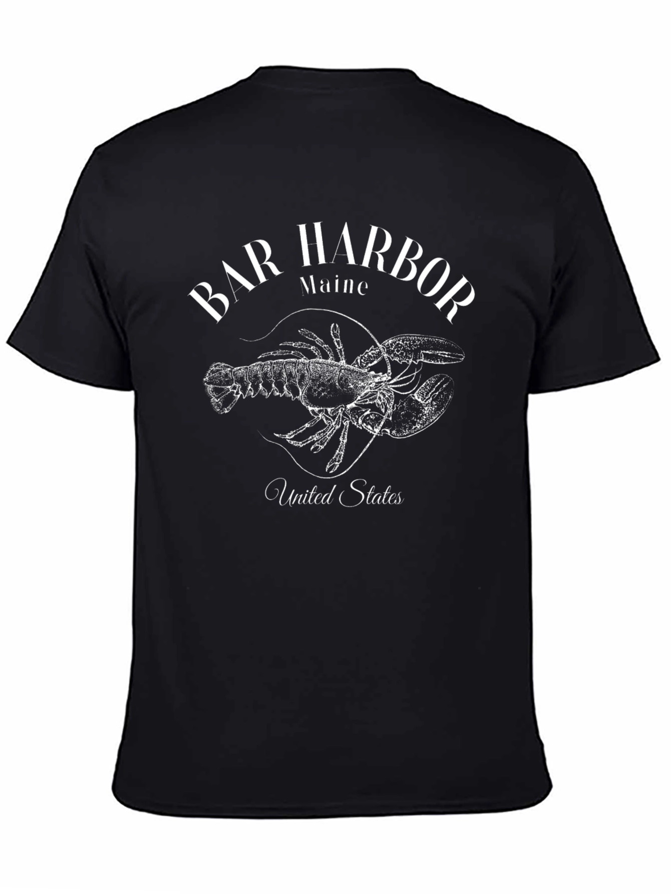 Bar Harbor Maine Lobster Graphic Tee - Black