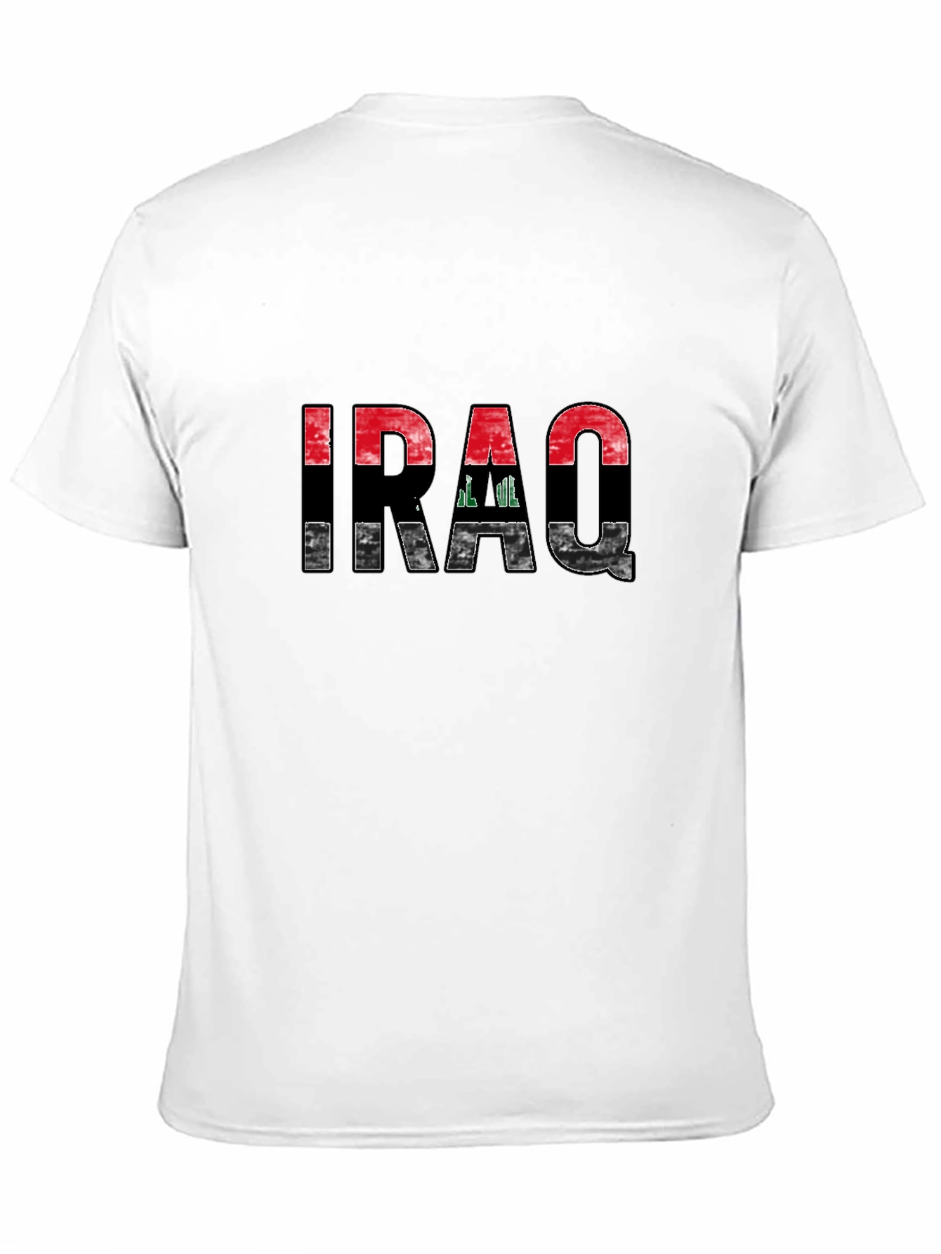 Iraq Flag Graphic Black T-Shirt