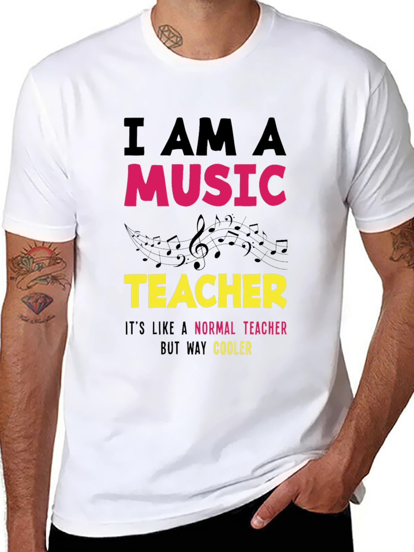 Music Teacher T-Shirt - Way Cooler Than Normal!