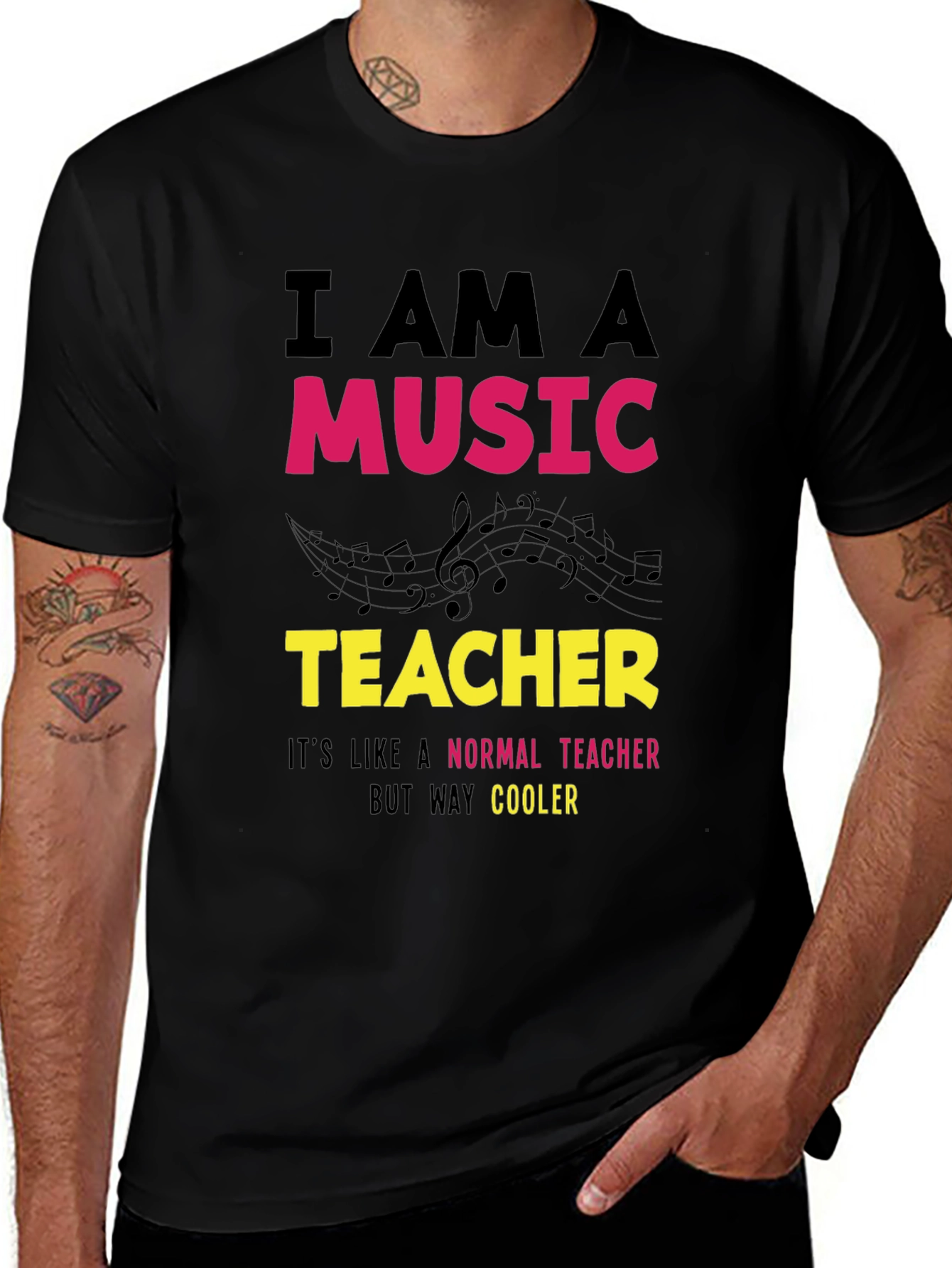 Music Teacher T-Shirt - Way Cooler Than Normal!