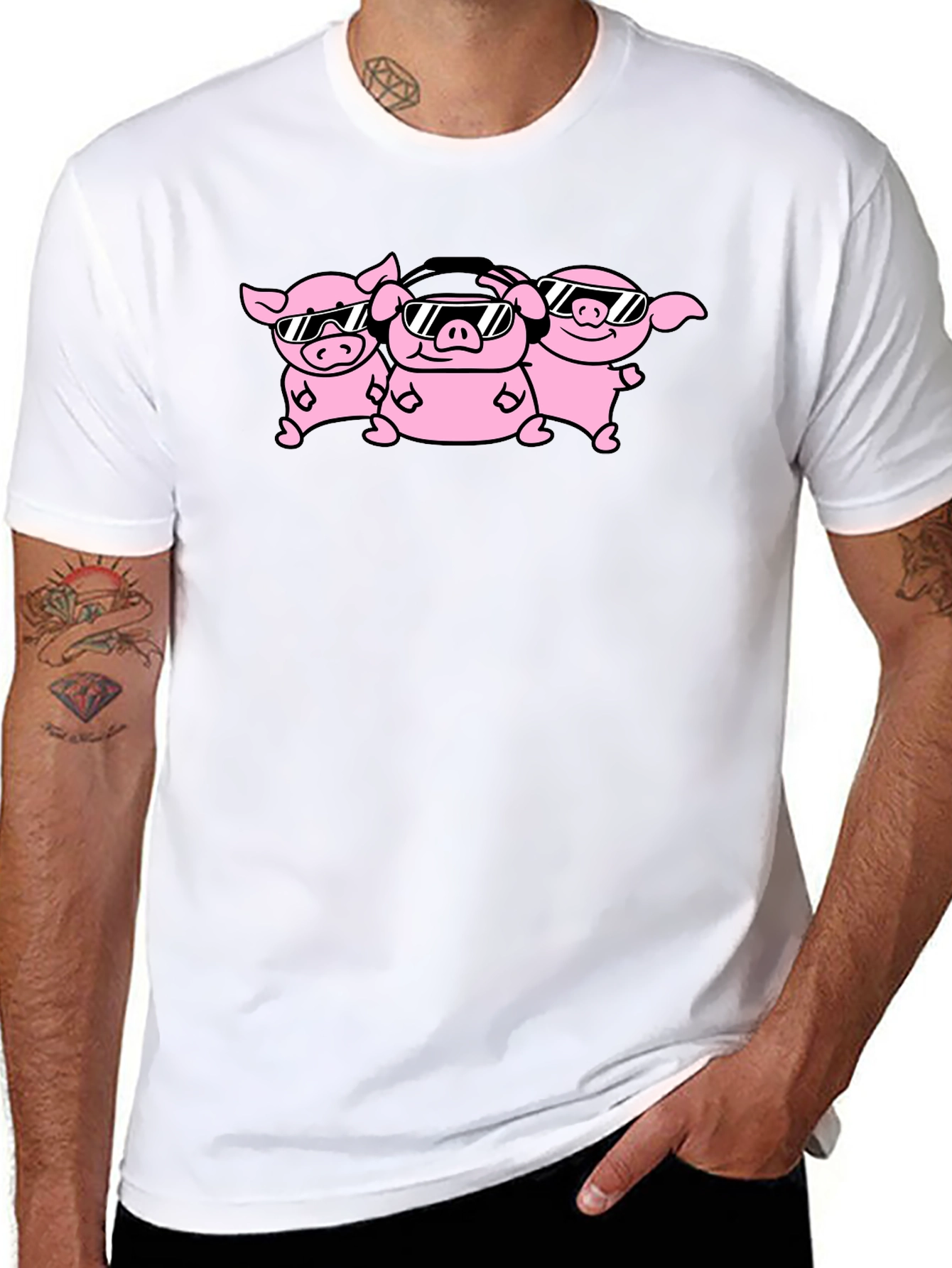 Cool Pig Squad Black T-Shirt
