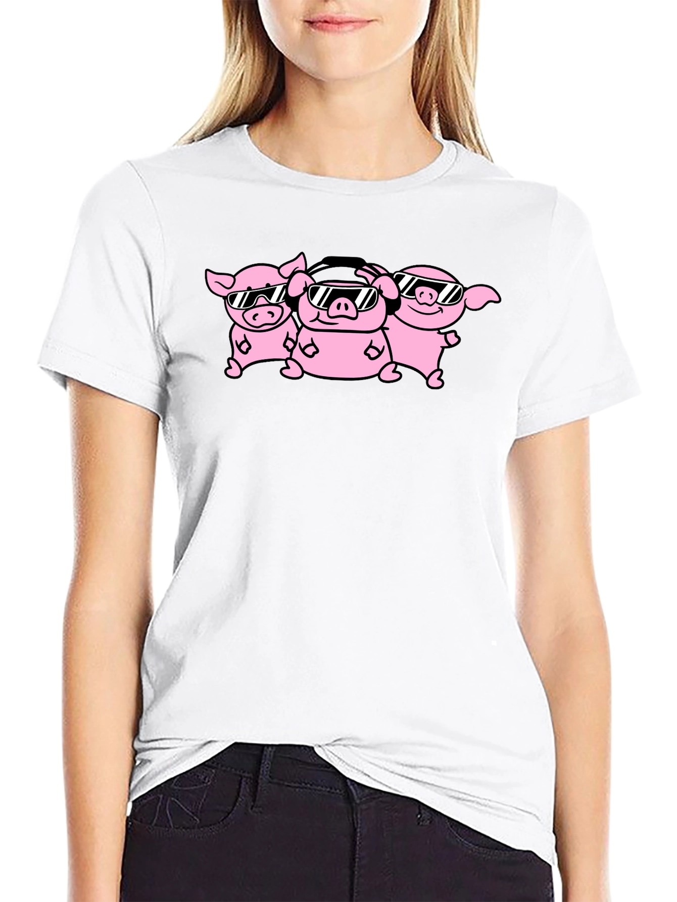 Cool Pig Squad Black T-Shirt