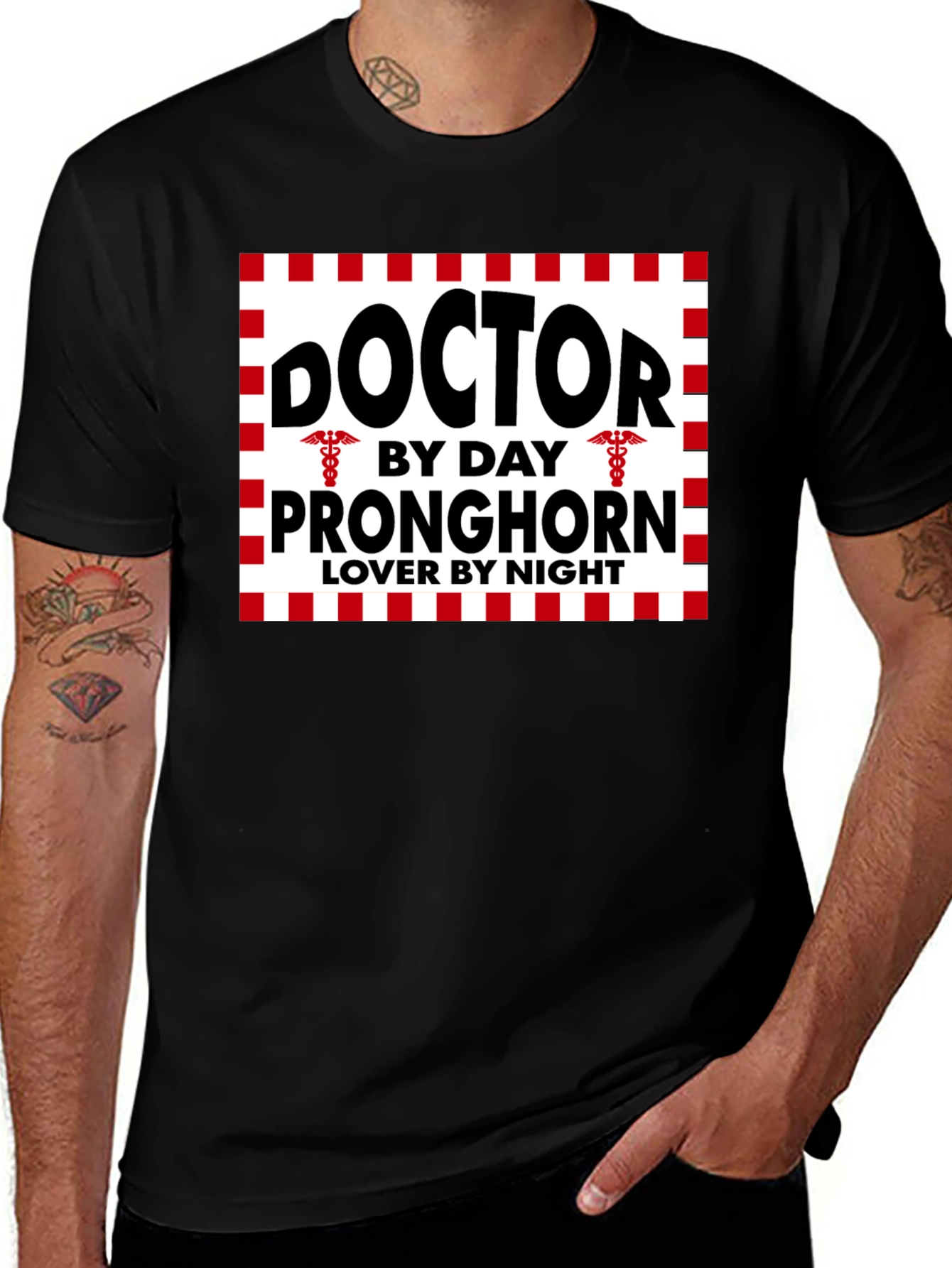 Doctor Pronghorn Lover Novelty Graphic T-Shirt