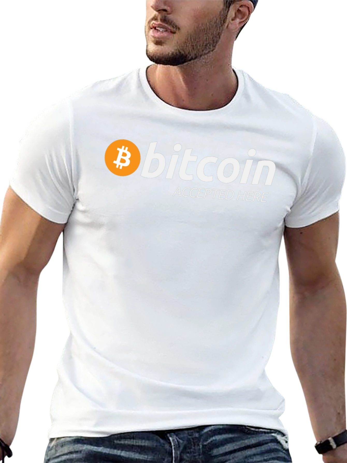 Bitcoin Accepted Here Black T-Shirt - Crypto Tee