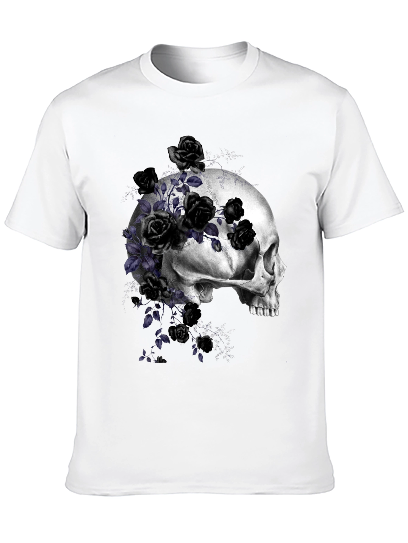 Skull and Roses Graphic T-Shirt
