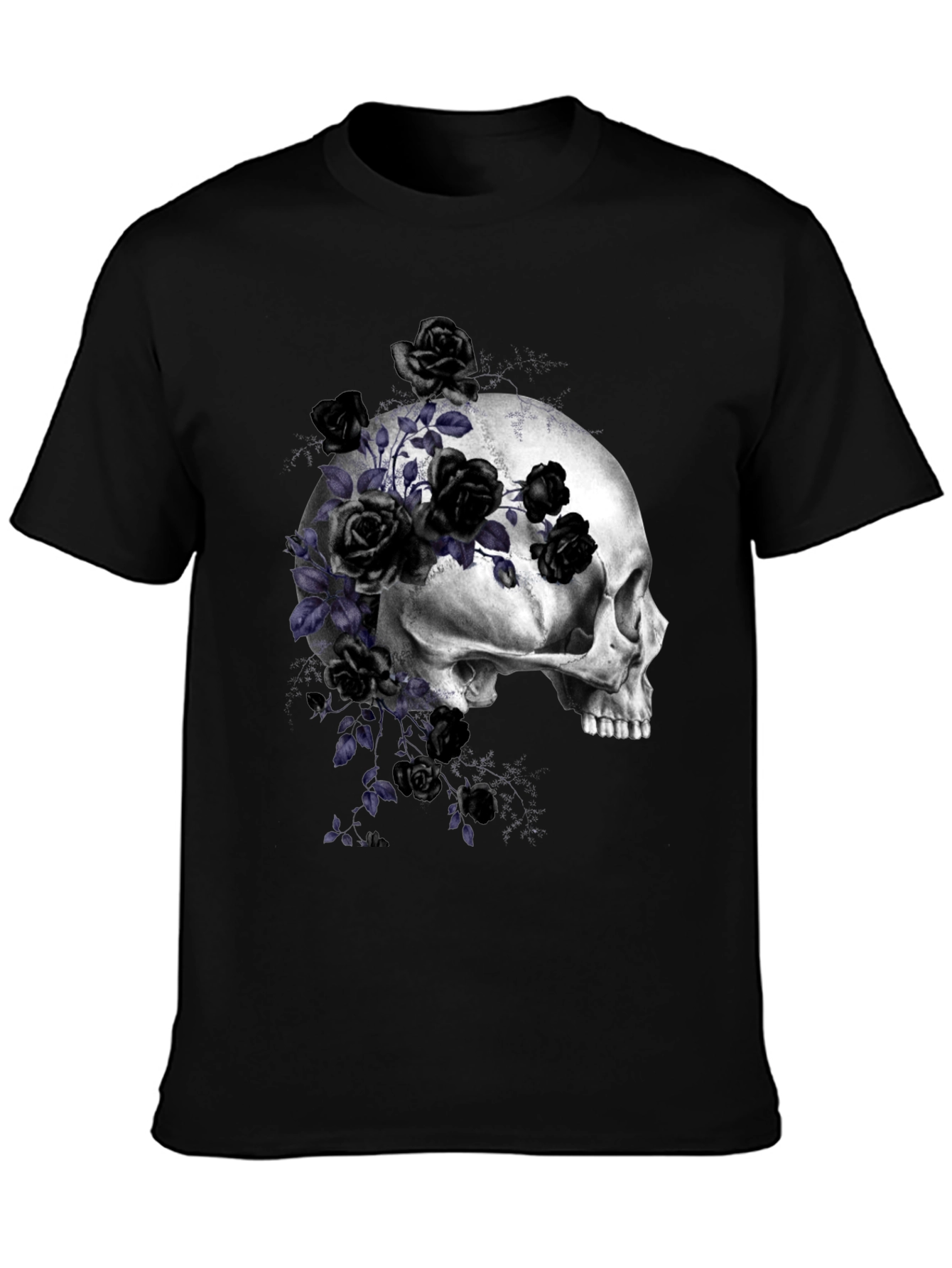Skull and Roses Graphic T-Shirt