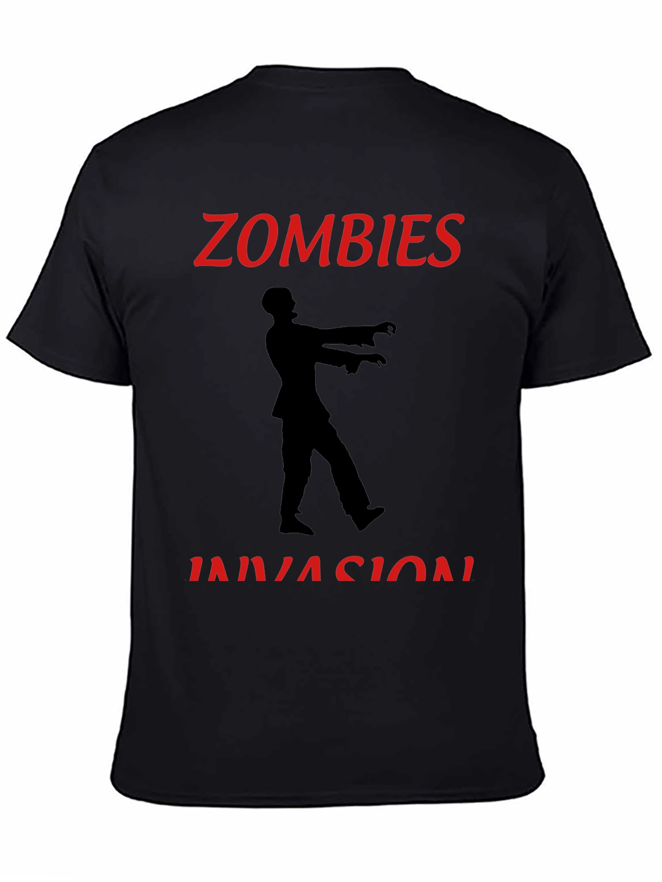 Zombie Invasion Graphic Tee - Black Crew Neck