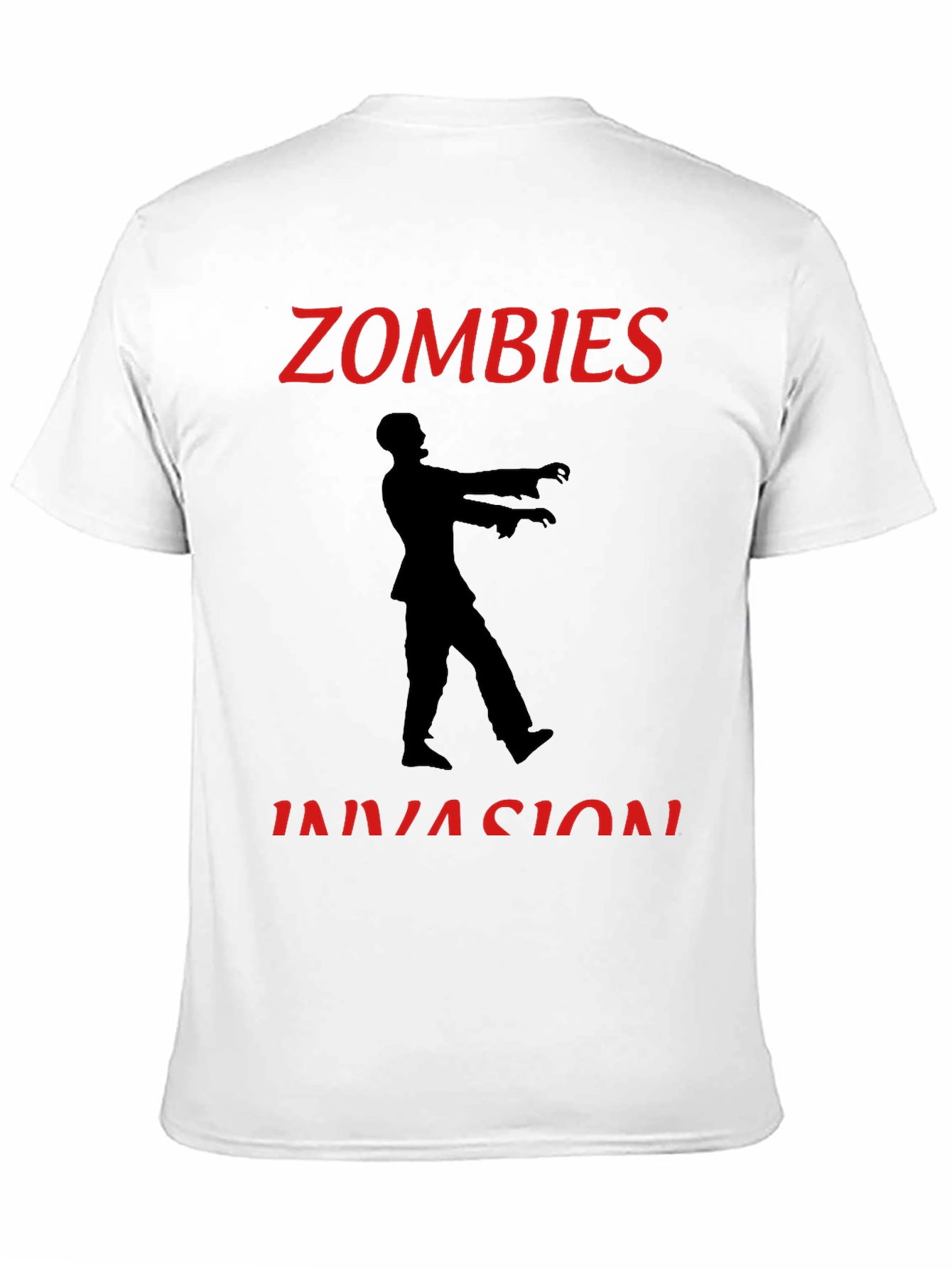 Zombie Invasion Graphic Tee - Black Crew Neck