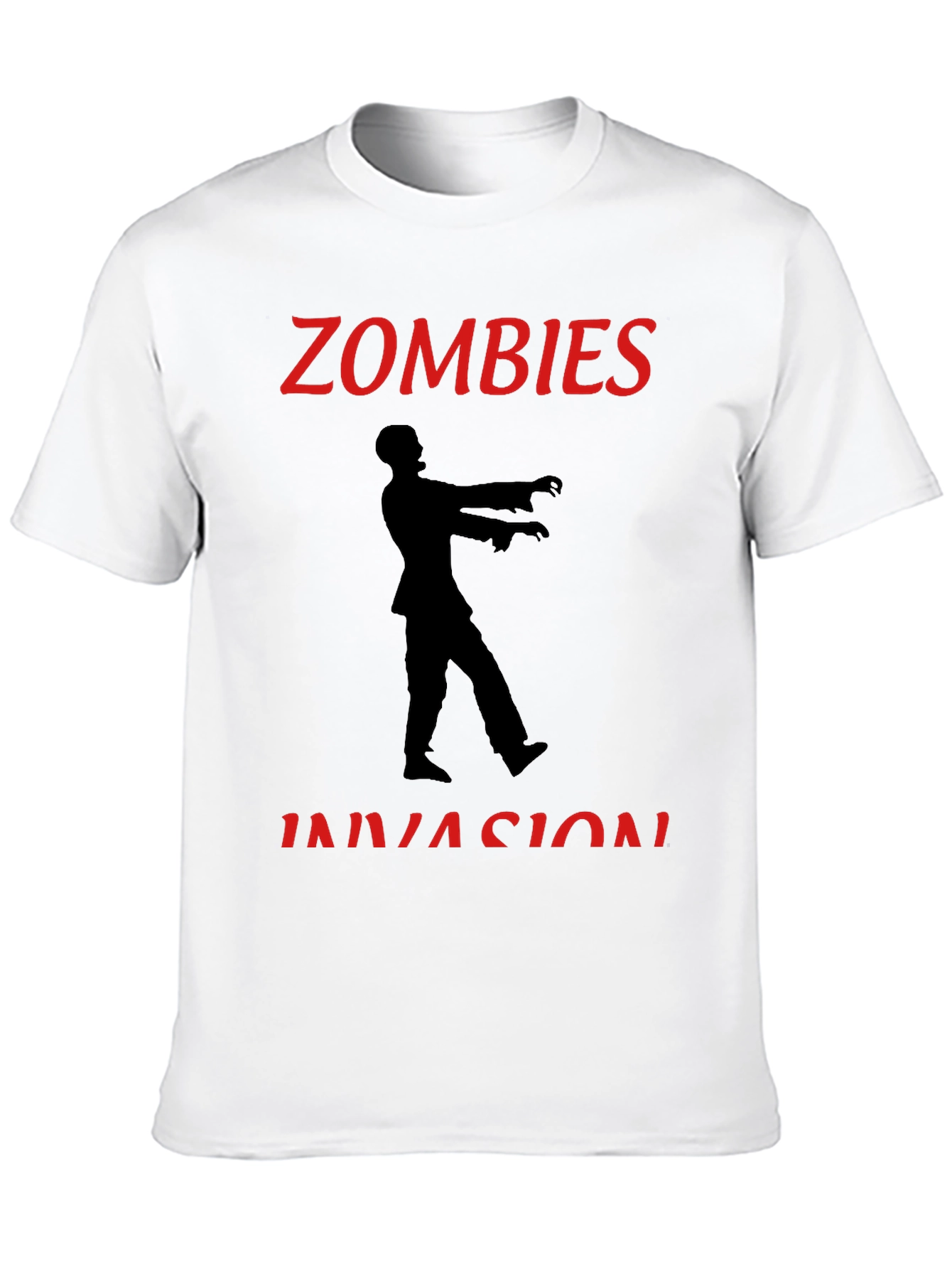 Zombie Invasion Graphic Tee - Black Crew Neck