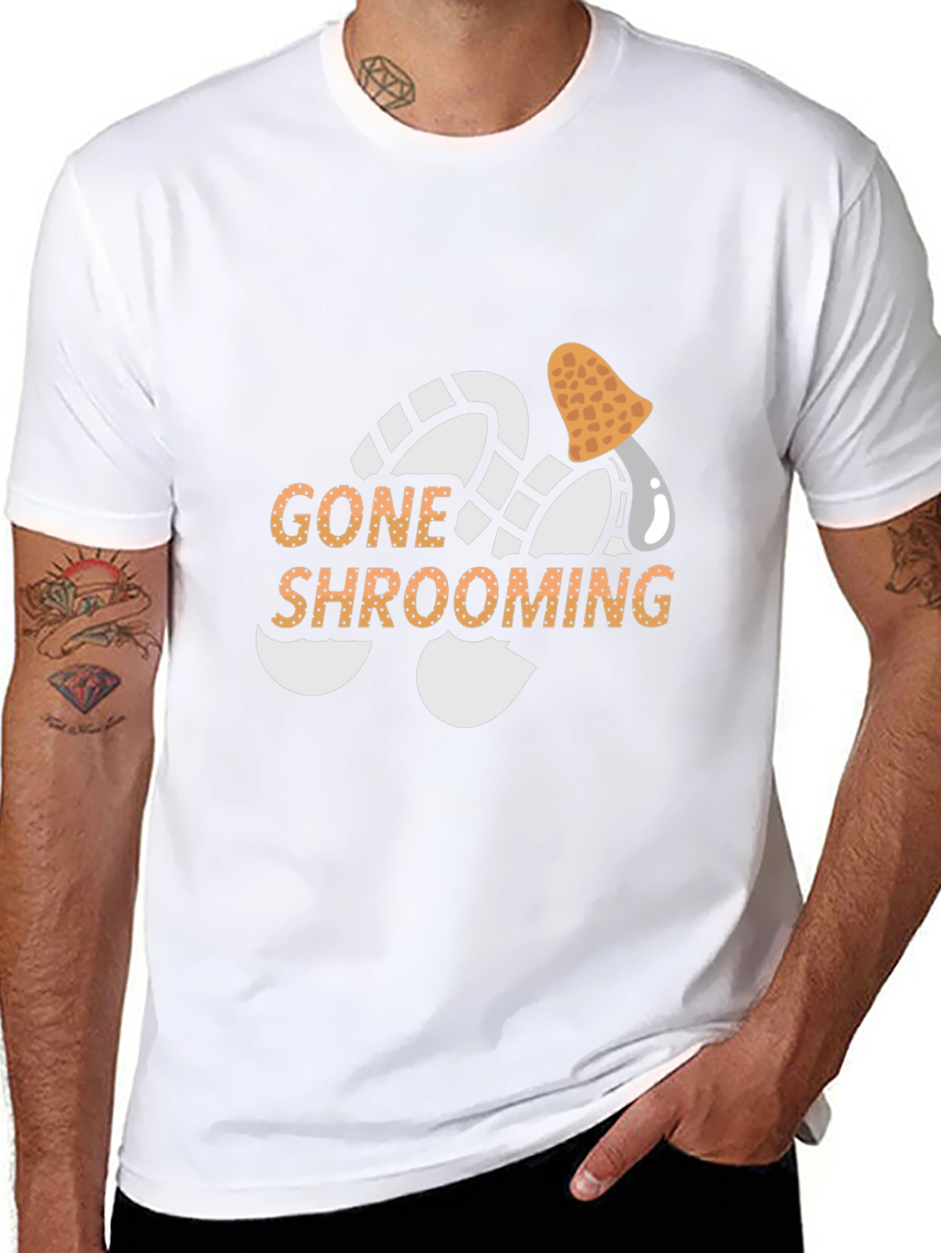 Gone Shrooming Graphic T-Shirt - Black