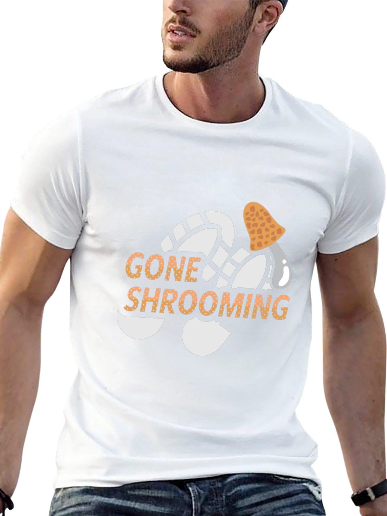 Gone Shrooming Graphic T-Shirt - Black