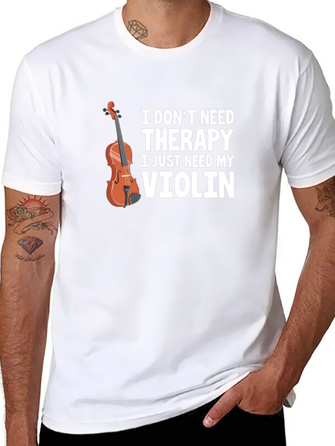 Therapy Violin Graphic Tee Shirt