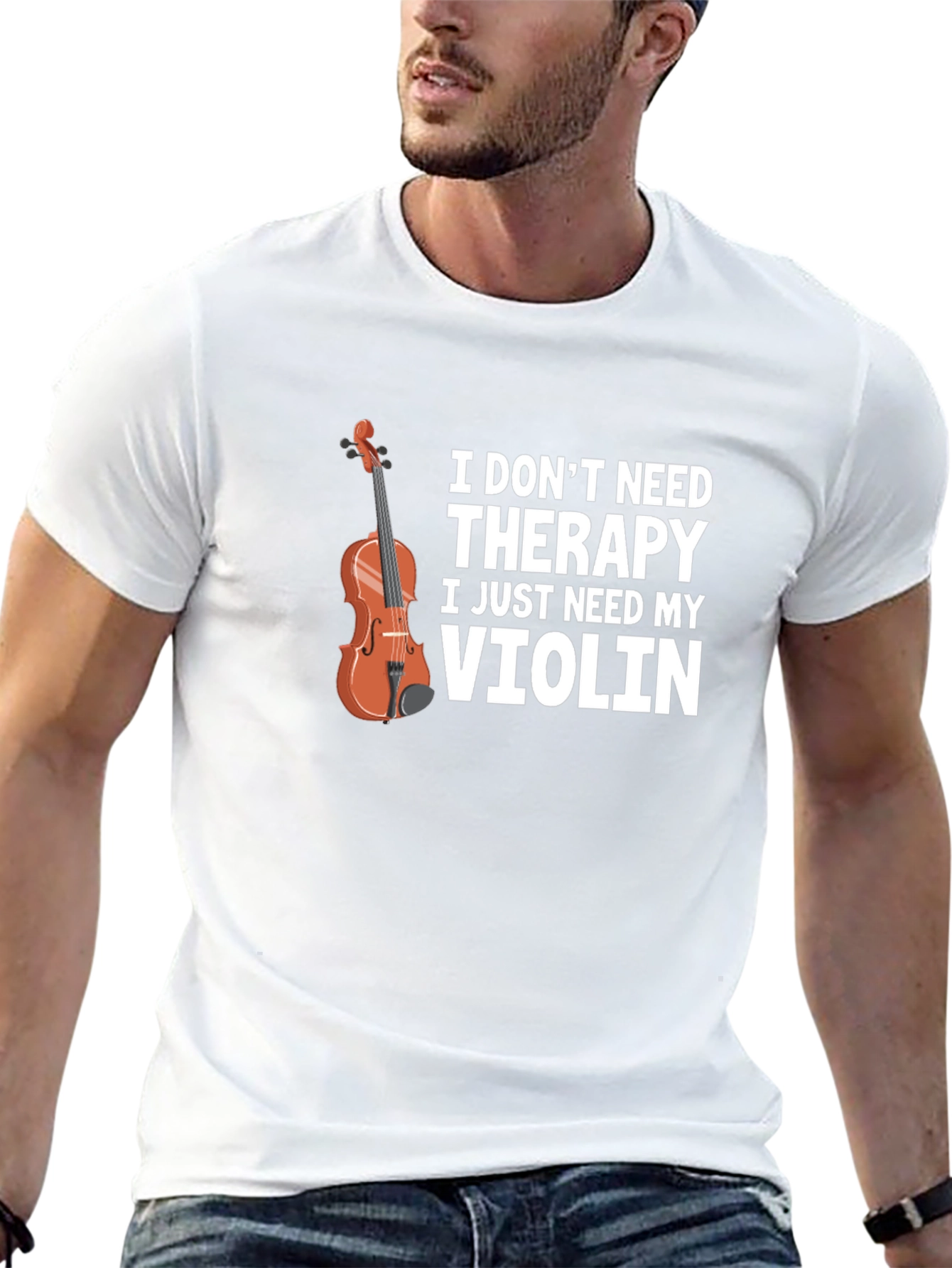 Therapy Violin Graphic Tee Shirt